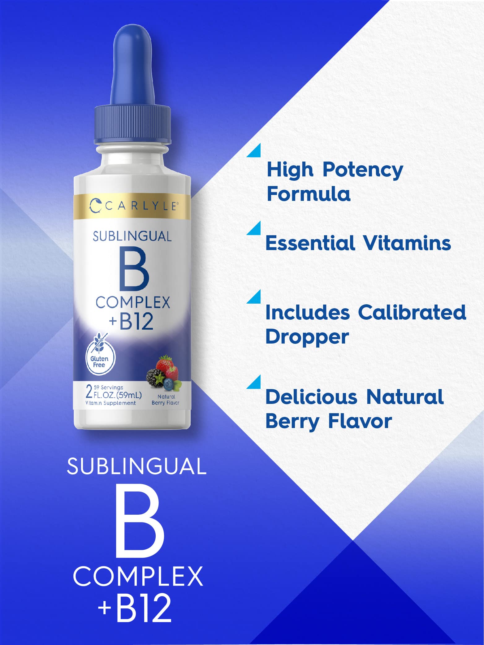 Foto 3 | Suplemento Carlyle Sublingual de Vitamina B Complex 60 Ml - Venta Internacional
