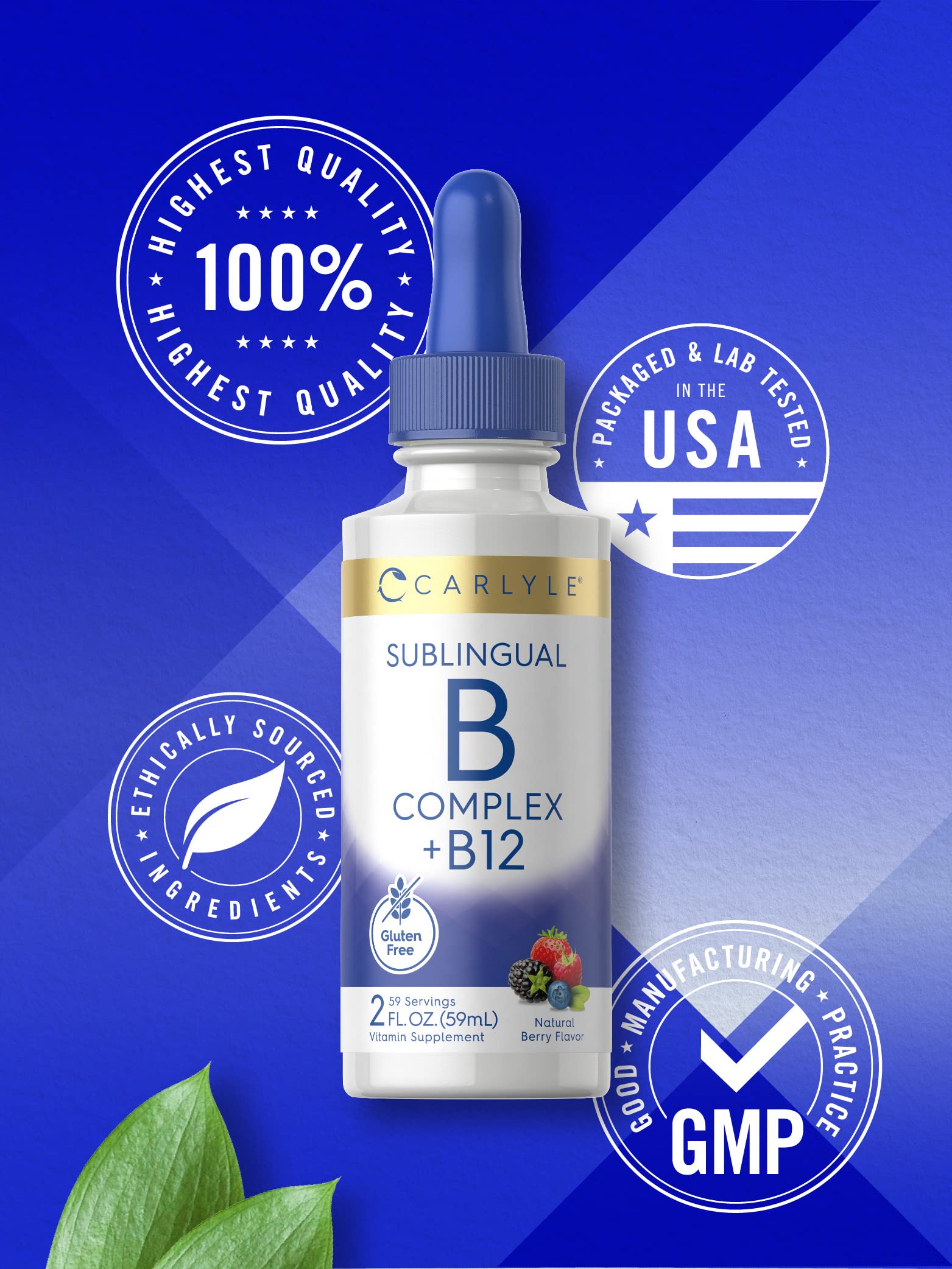 Foto 6 pulgar | Suplemento Carlyle Sublingual de Vitamina B Complex 60 Ml - Venta Internacional