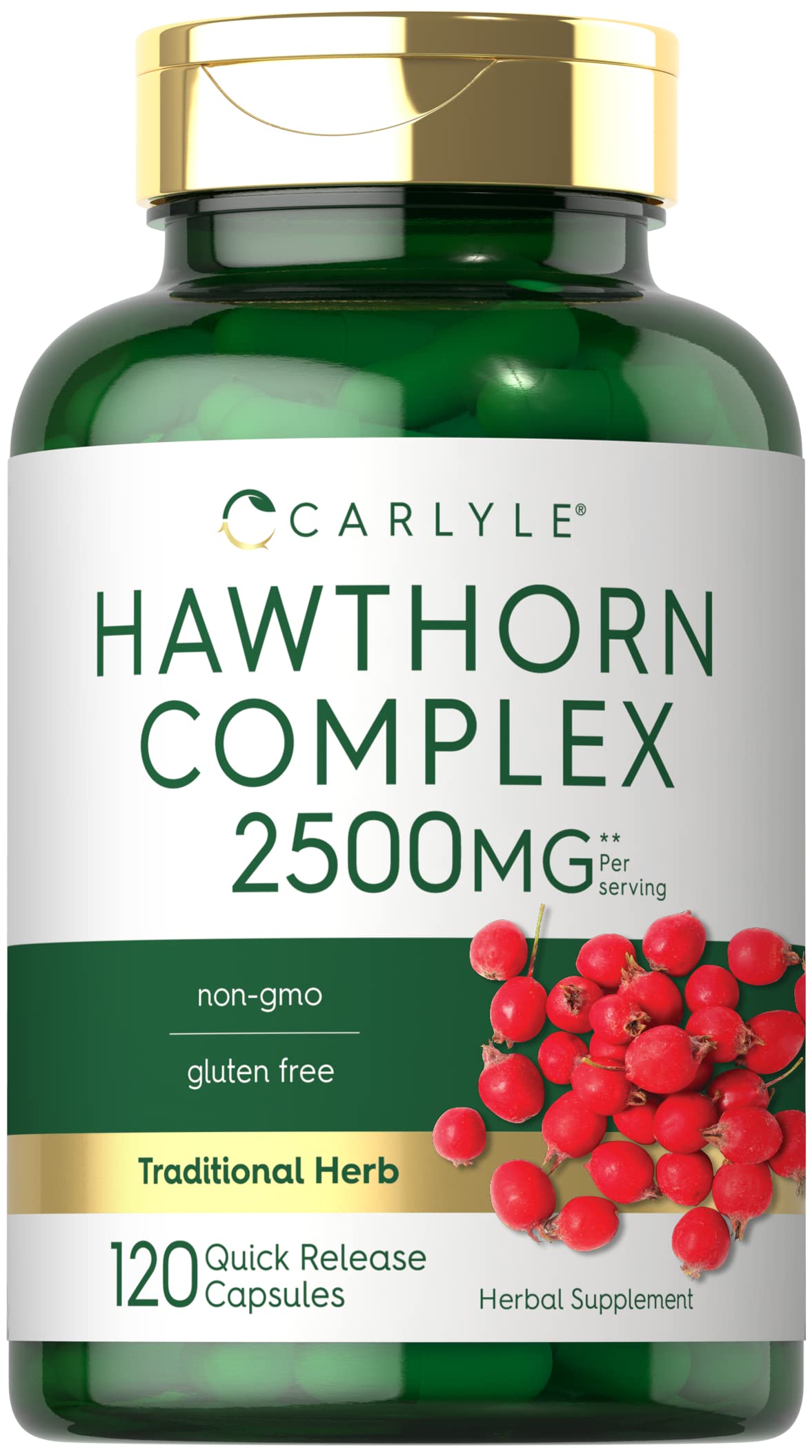 Foto 2 pulgar | Suplemento Carlyle Hawthorn Berry Complex 2500 Mg 120 Cápsulas - Venta Internacional