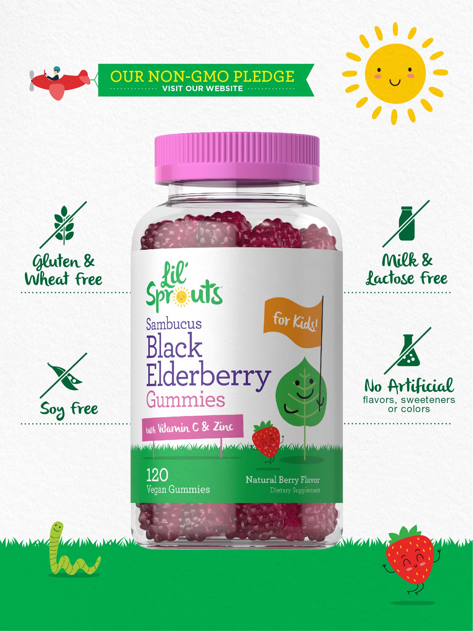 Foto 5 pulgar | Gomitas de Saúco Carlyle para Niños 120 Unidades con Zinc y Vitamina C - Venta Internacional