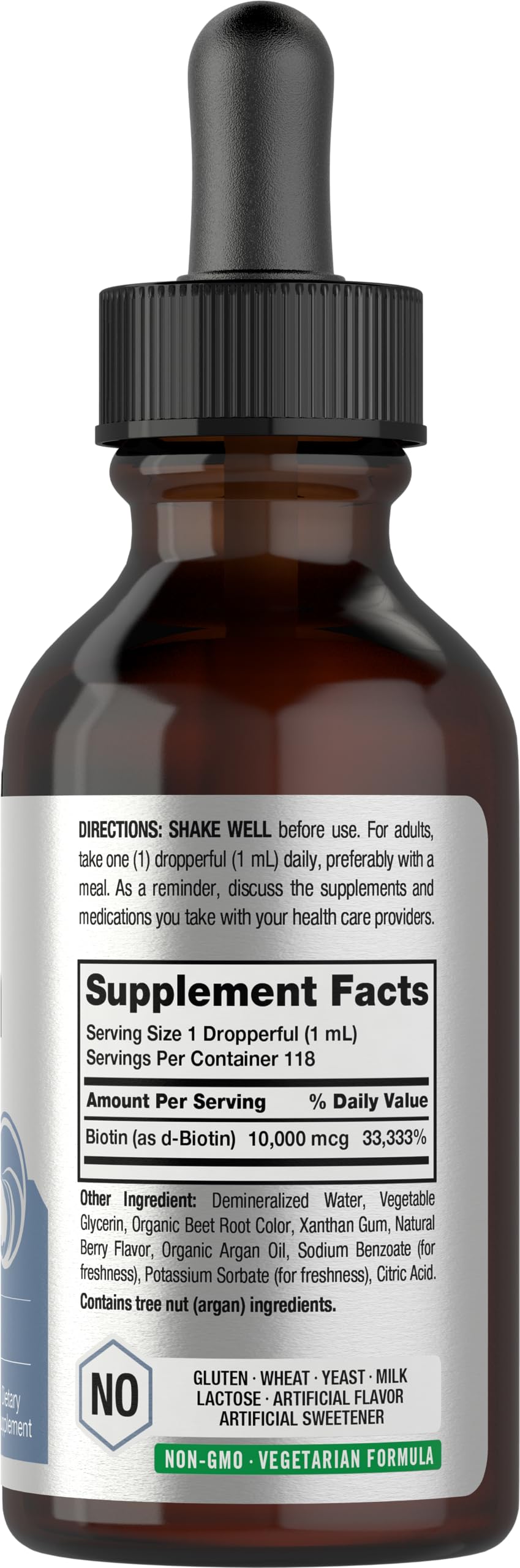 Foto 3 pulgar | Suplemento Horbaach Gotas Líquidas De Biotina 10000 mcg 120 ml - Venta Internacional