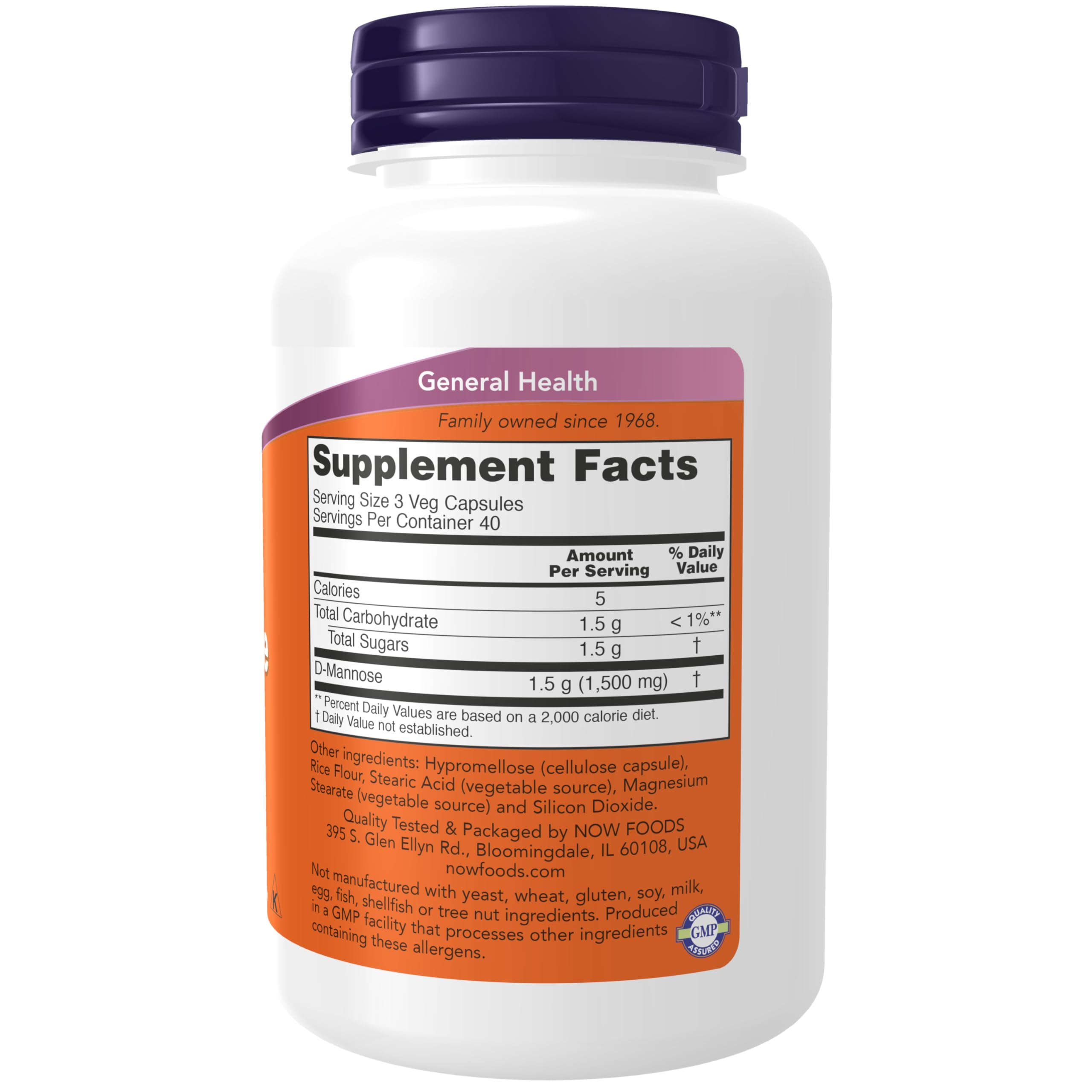 Foto 3 pulgar | Supplement Now D-Manosa 500 mg 120 Cápsulas - Venta Internacional