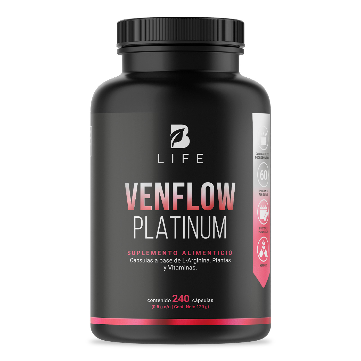 Suplemento Alimenticio Venflow Platinum B Life 240 Cápsulas