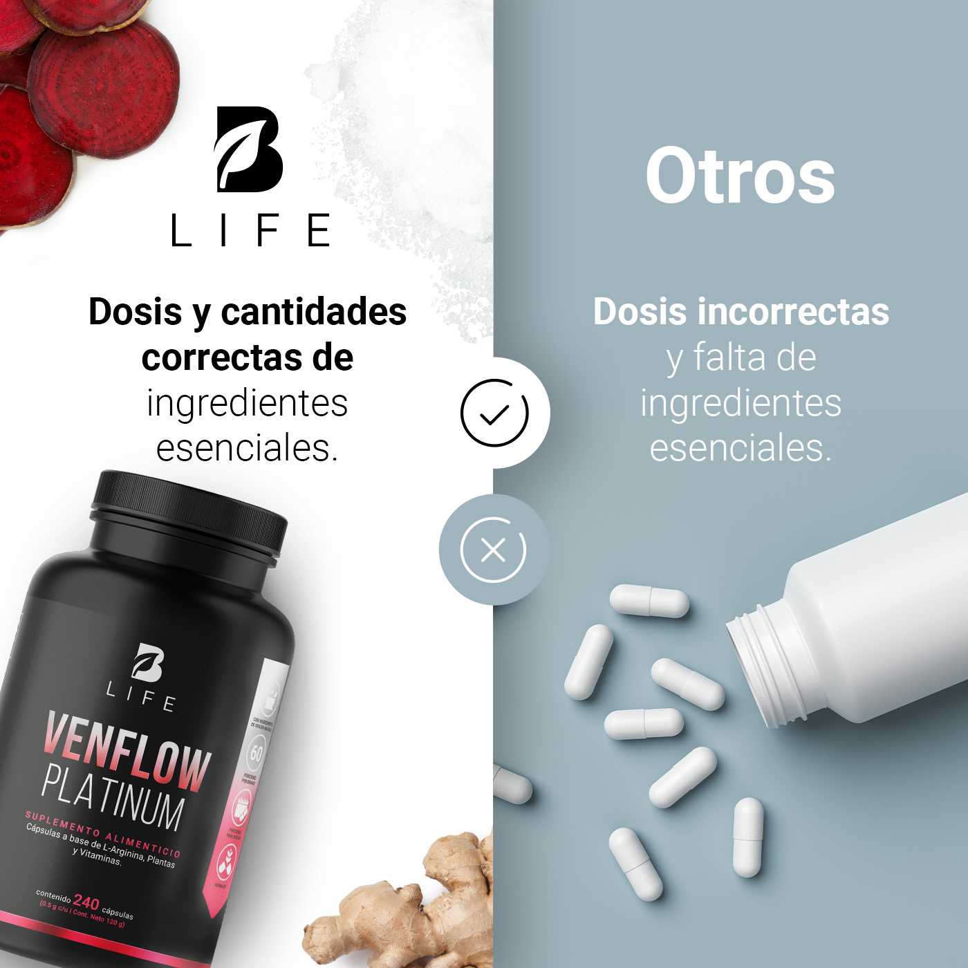 Foto 4 | Suplemento Alimenticio Venflow Platinum B Life 240 Cápsulas
