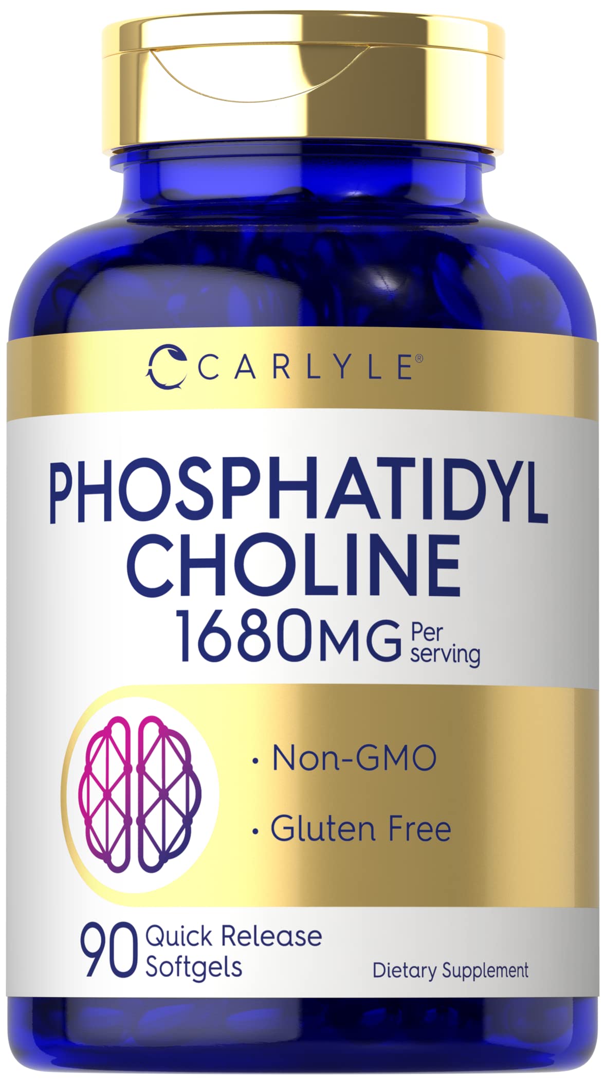 Suplemento de Fosfatidilcolina Carlyle 1680mg - 90 Cápsulas Blandas