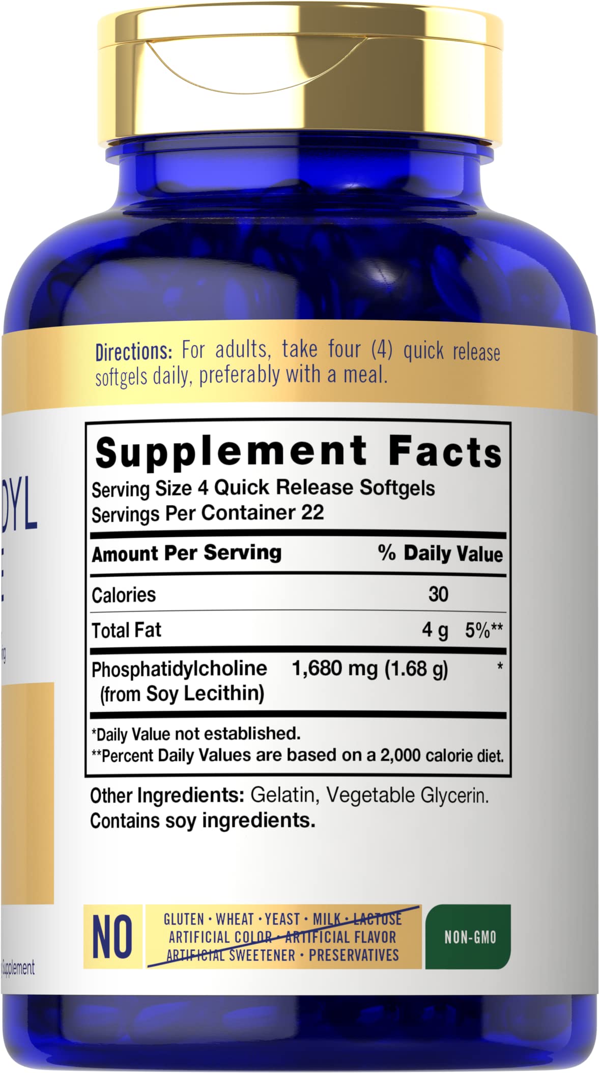 Foto 2 | Suplemento de Fosfatidilcolina Carlyle 1680mg - 90 Cápsulas Blandas