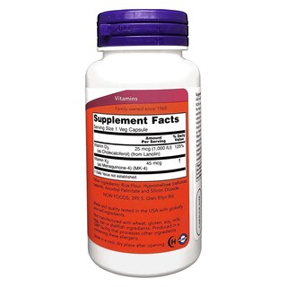 Foto 2 | Vitamina D-3 y K-2 Supplement Now Foods 120 Cápsulas Vegetarianas - Venta Internacional