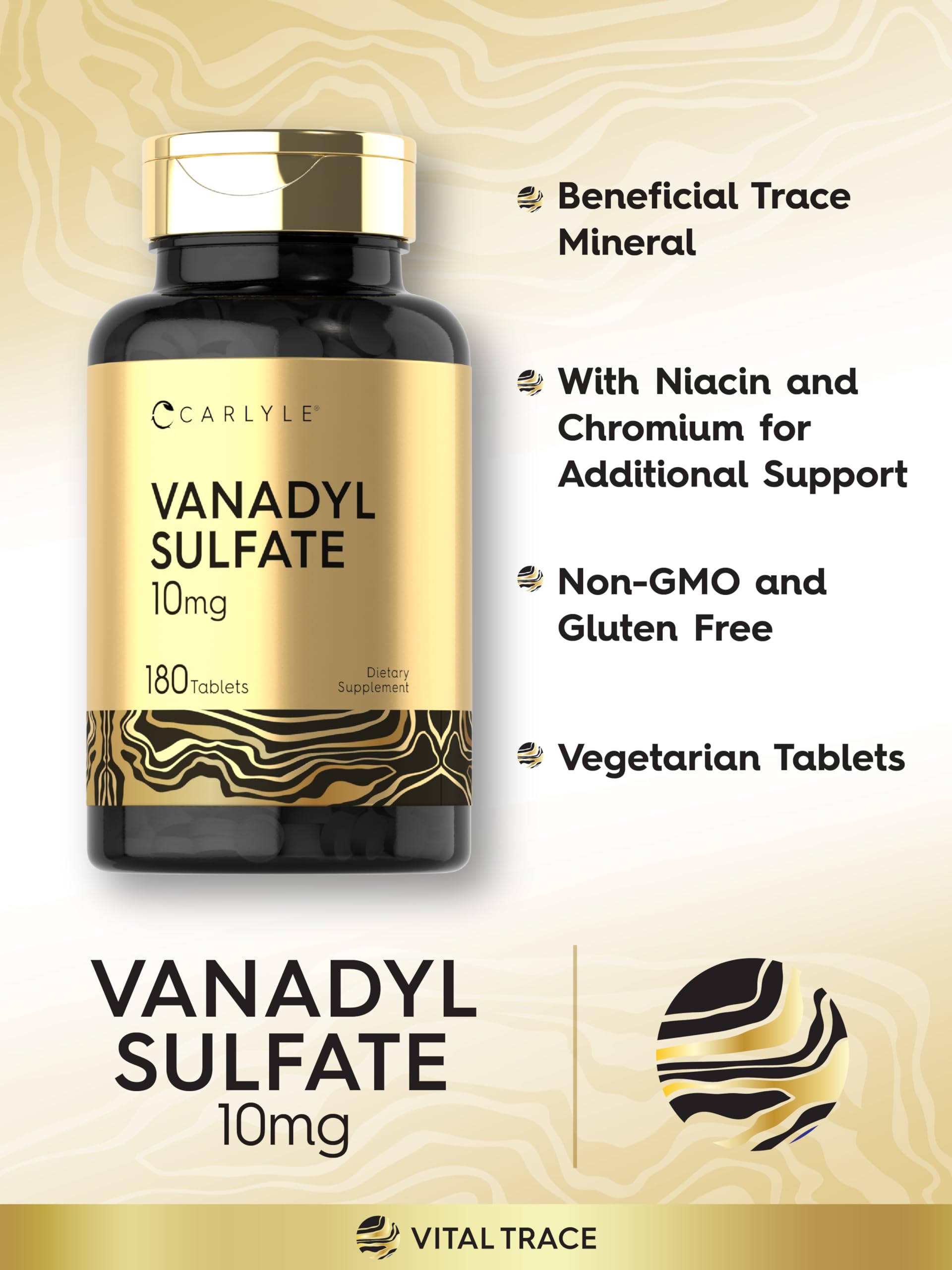 Foto 4 | Suplemento de Sulfato de Vanadilo Carlyle 10 Mg 180 Tabletas Vegetarianas