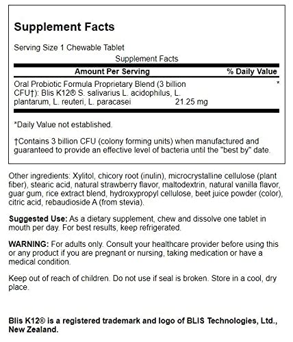 Foto 3 pulgar | Suplemento Swanson Oral Probiotic Formula 30 Comprimidos - Venta Internacional