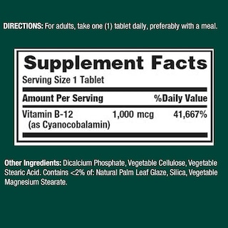 Foto 3 | Vitamina B12 Nature's Bounty Tabletas De 1000 Mcg 100 Unidades X3 - Venta Internacional