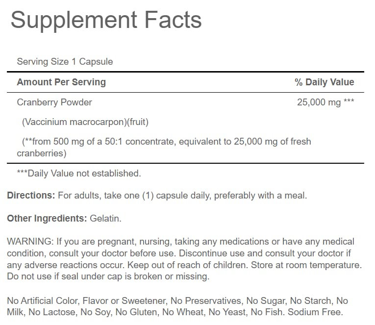 Foto 4 | Suplemento Puritan's Pride One A Day Cranberry 120 Cápsulas - Venta Internacional