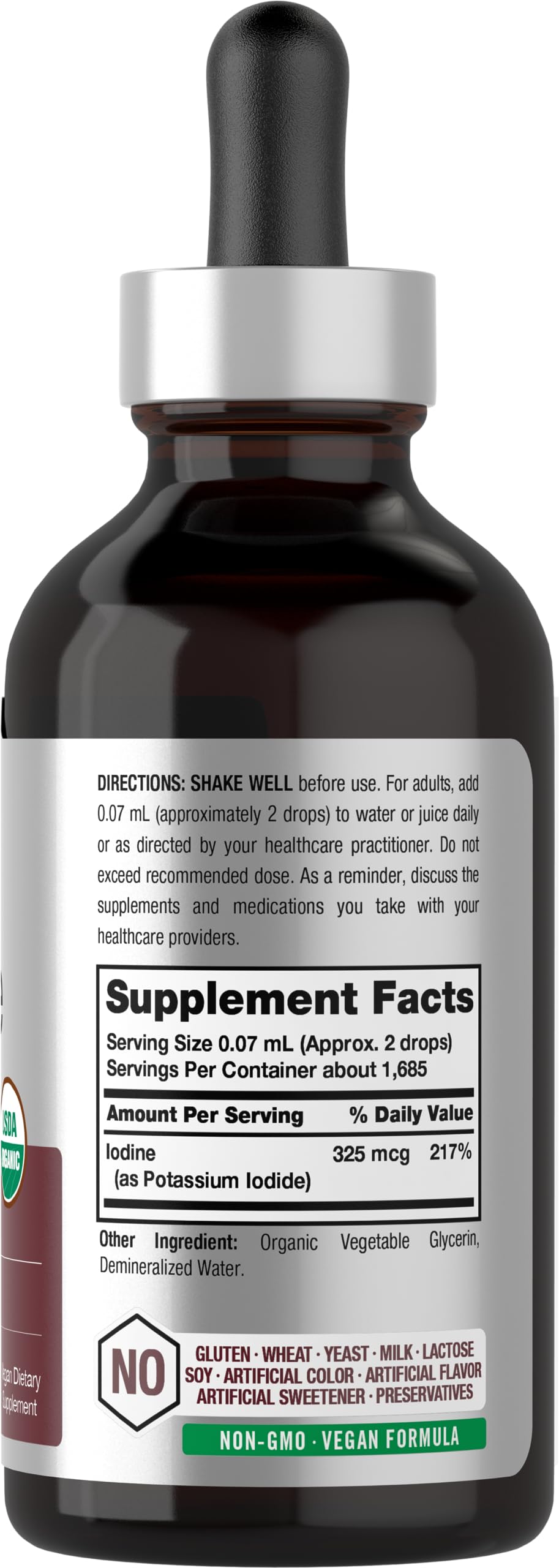 Foto 3 pulgar | Suplemento Horbäach Nascent Yodo 325 Mcg 120 ml Vegano y Orgánico - Venta Internacional