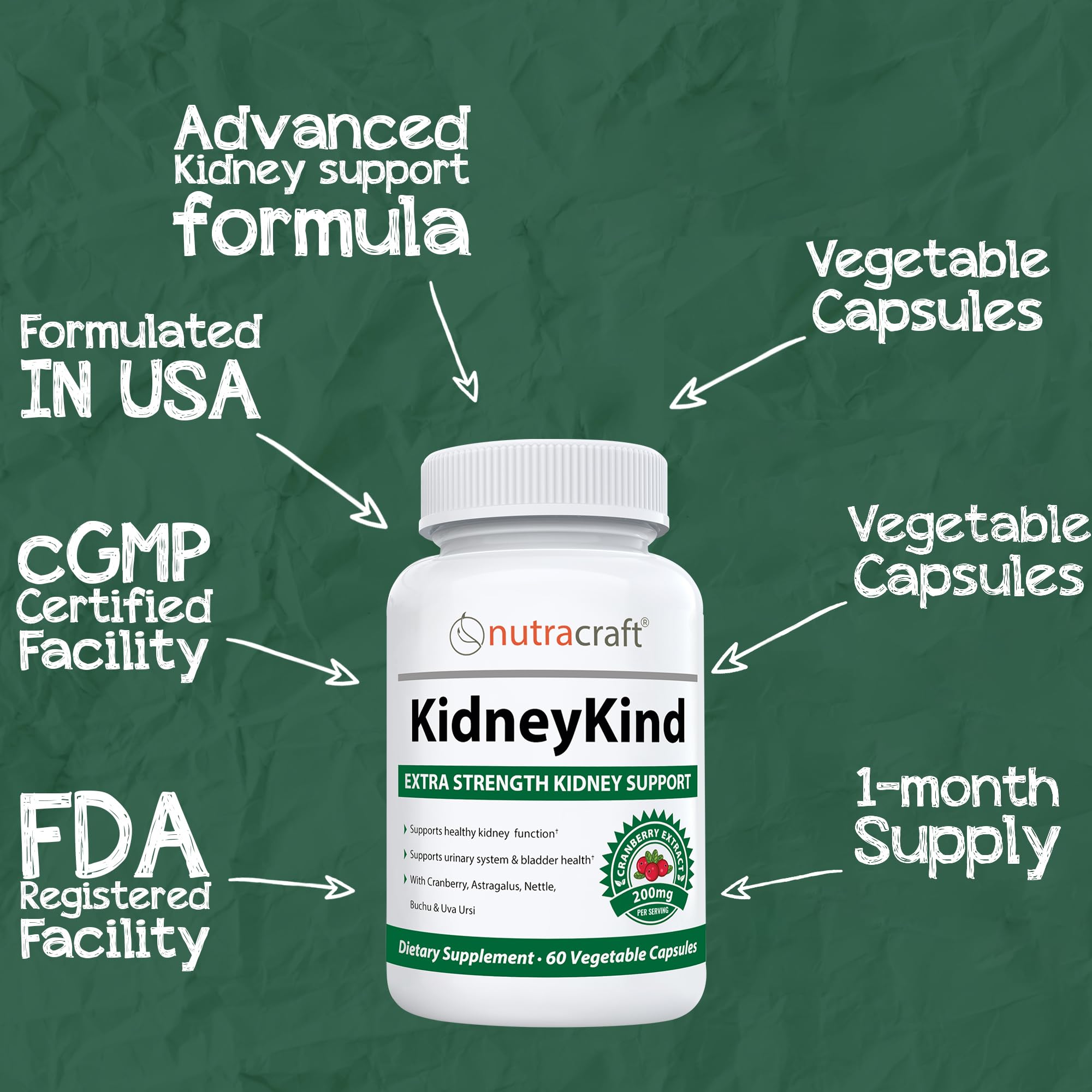 Foto 6 pulgar | Suplemento Nutracraft Kidneykind #1 Para Apoyo Renal 60 Cápsulas - Venta Internacional