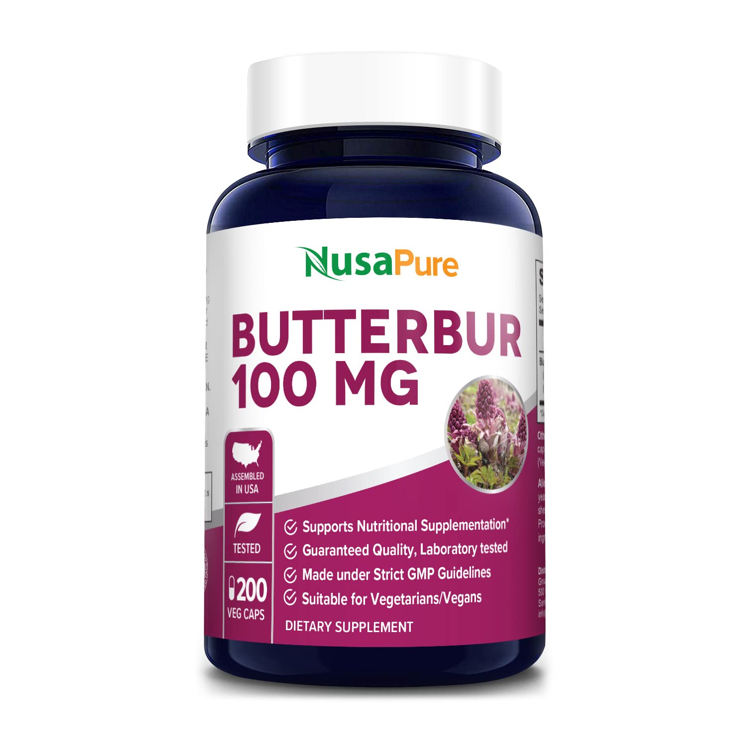 Foto 2 pulgar | Suplemento de Extracto de Petasita Nusapure 100 Mg 200 Cápsulas Vegetarianas - Venta Internacional
