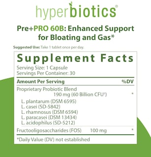 Foto 2 | Suplemento Hyperbiotics Pre Pro Vegan Probiotics 30 Cápsulas - Venta Internacional