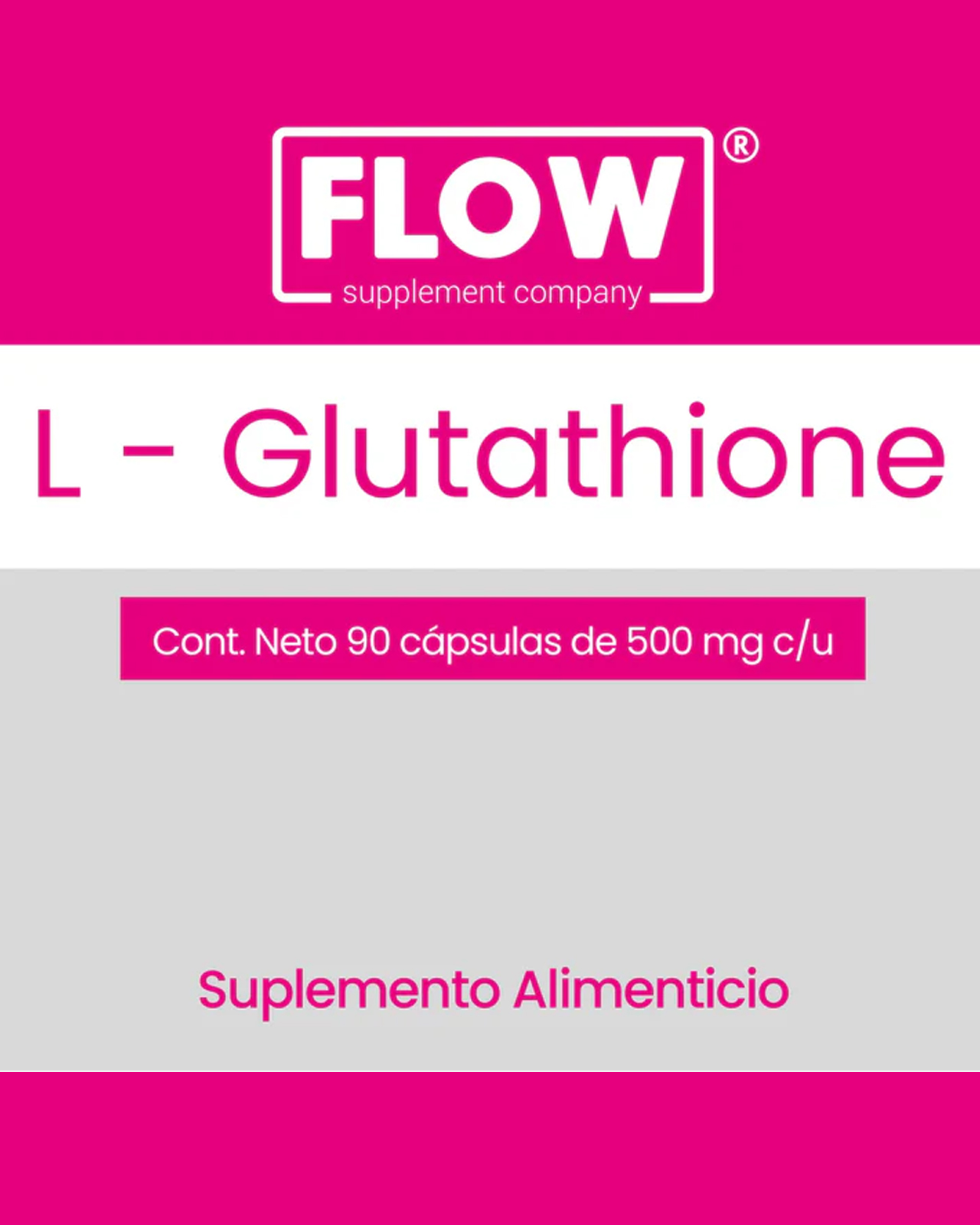 Foto 4 pulgar | Flow Vitaminas Minerales y Suplementos L-glutathione 90 Cápsulas de 500 mg c/u