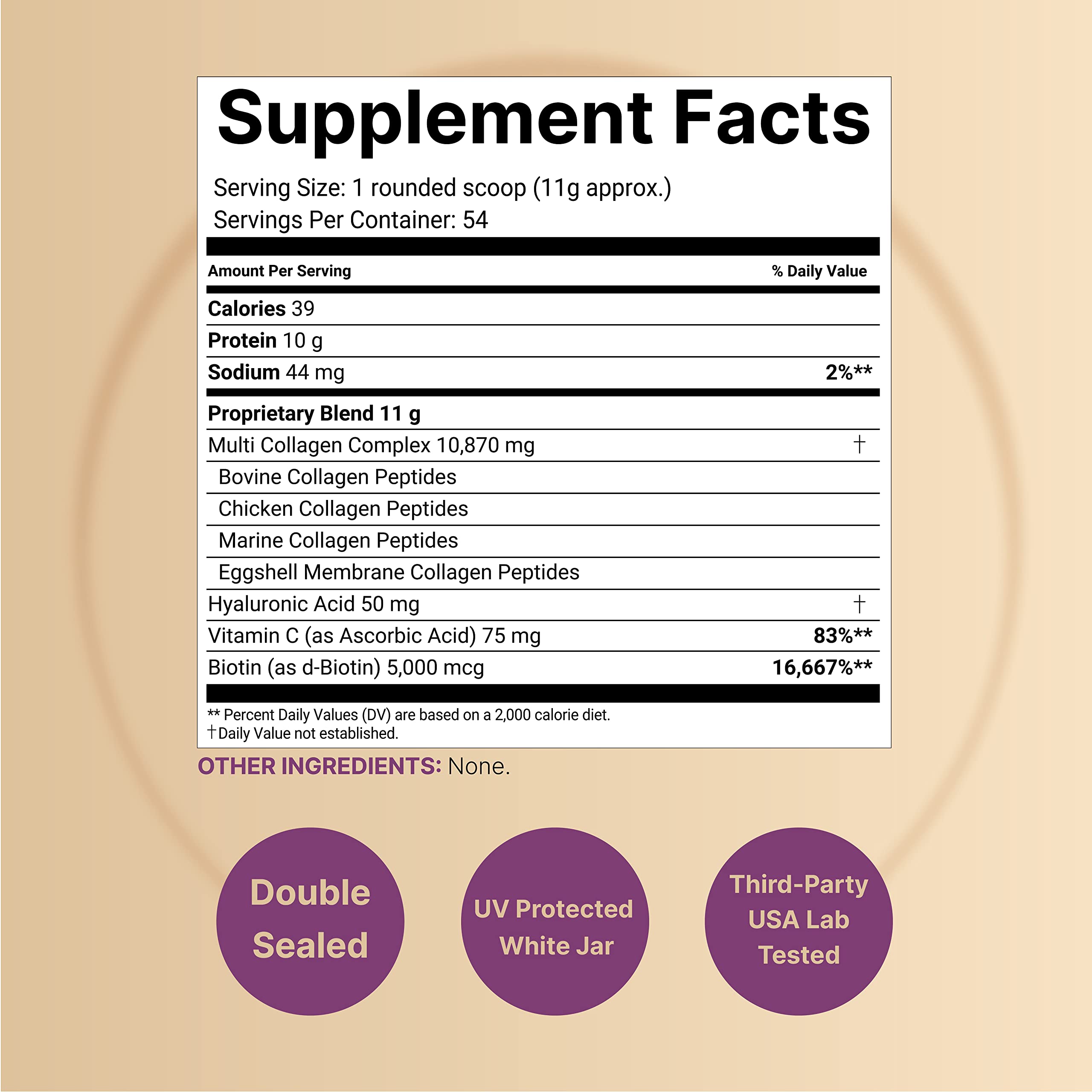 Foto 3 pulgar | Proteína de Colágeno en Polvo Naturebell 600 g con Biotina y Vitamina C - Venta Internacional