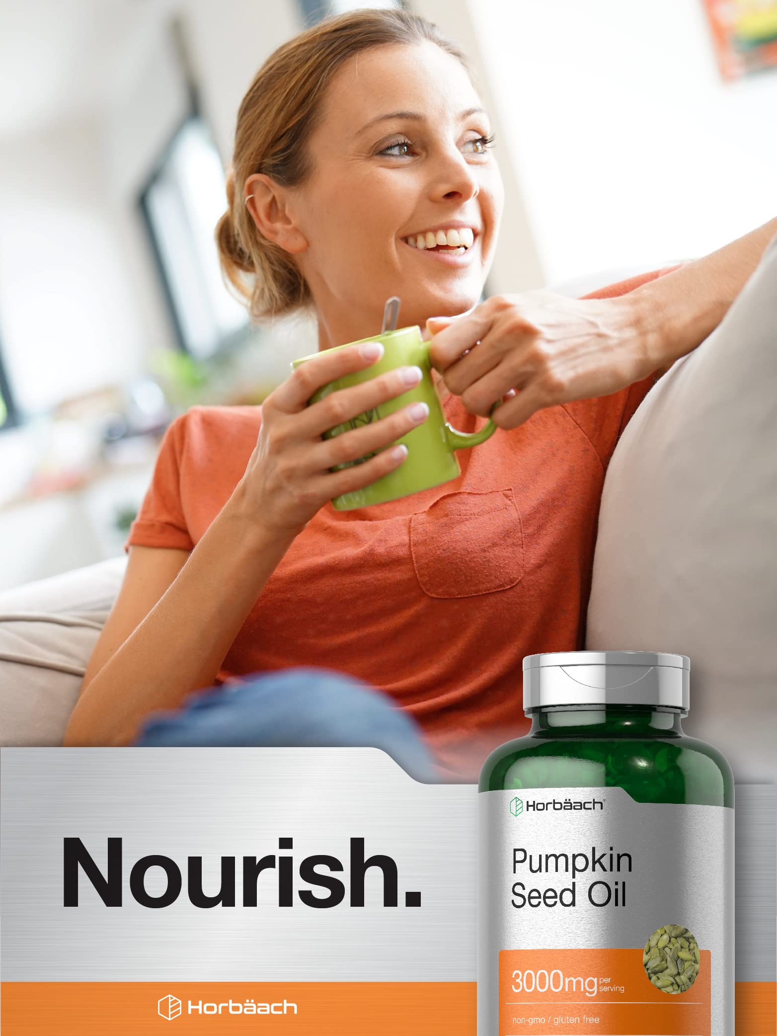 Foto 7 pulgar | Suplemento De Aceite De Semillas De Calabaza Horbäach 3000 Mg 120 Cápsulas Blandas - Venta Internacional