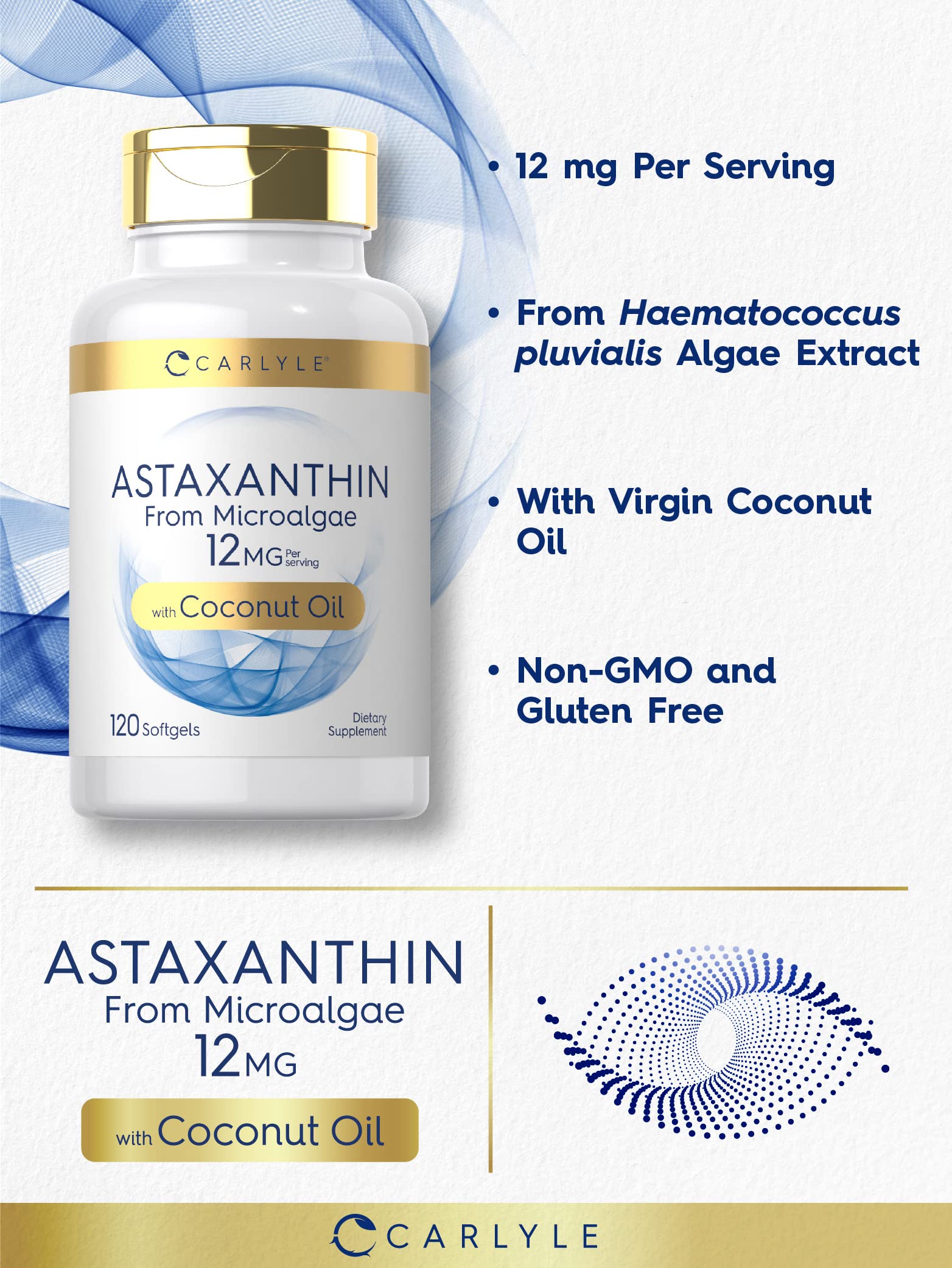 Foto 3 | Suplemento Carlyle de Astaxantina 12 mg 120 Cápsulas Blandas con Aceite de Coco - Venta Internacional