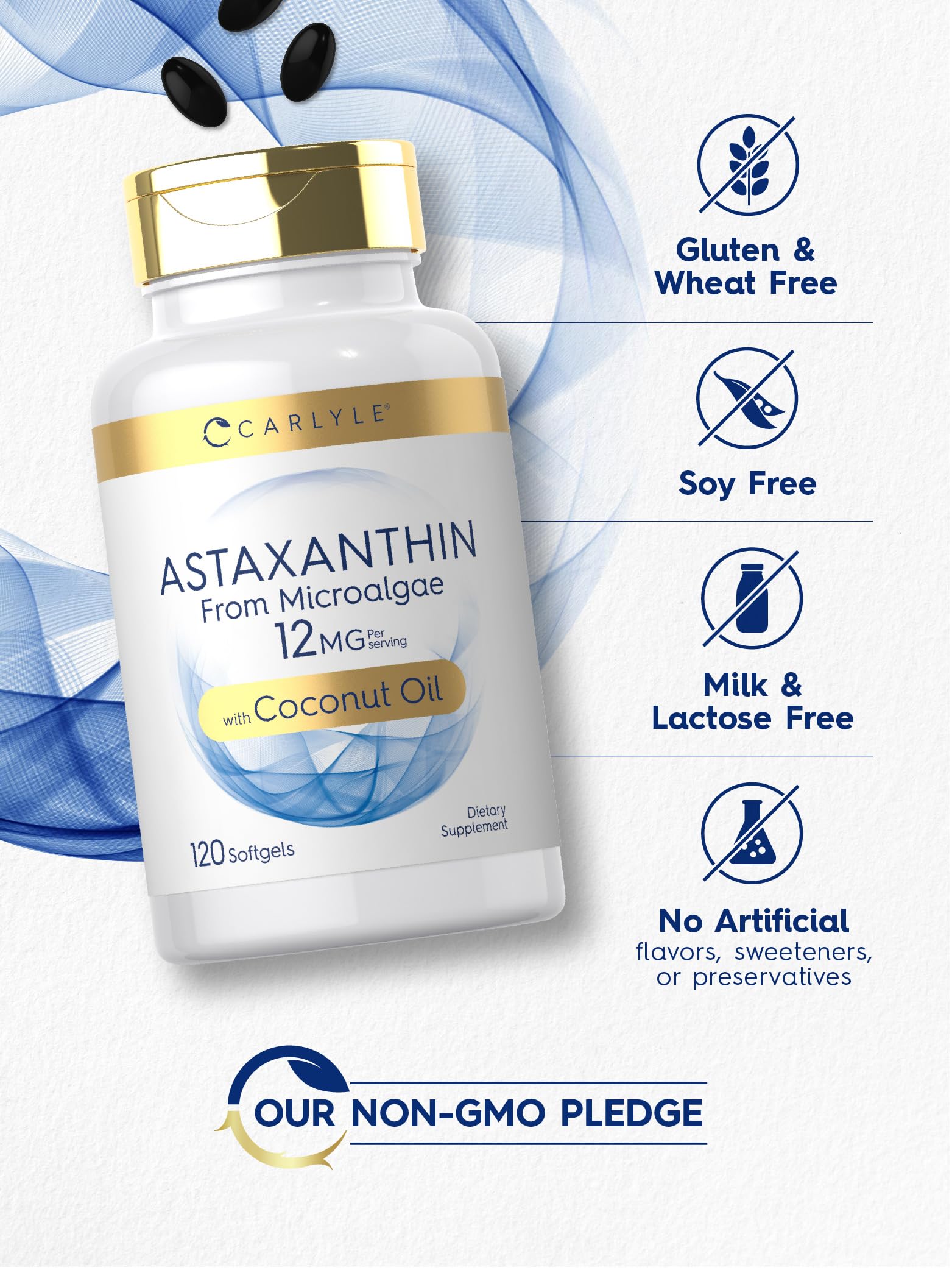 Foto 5 pulgar | Suplemento Carlyle de Astaxantina 12 mg 120 Cápsulas Blandas con Aceite de Coco - Venta Internacional