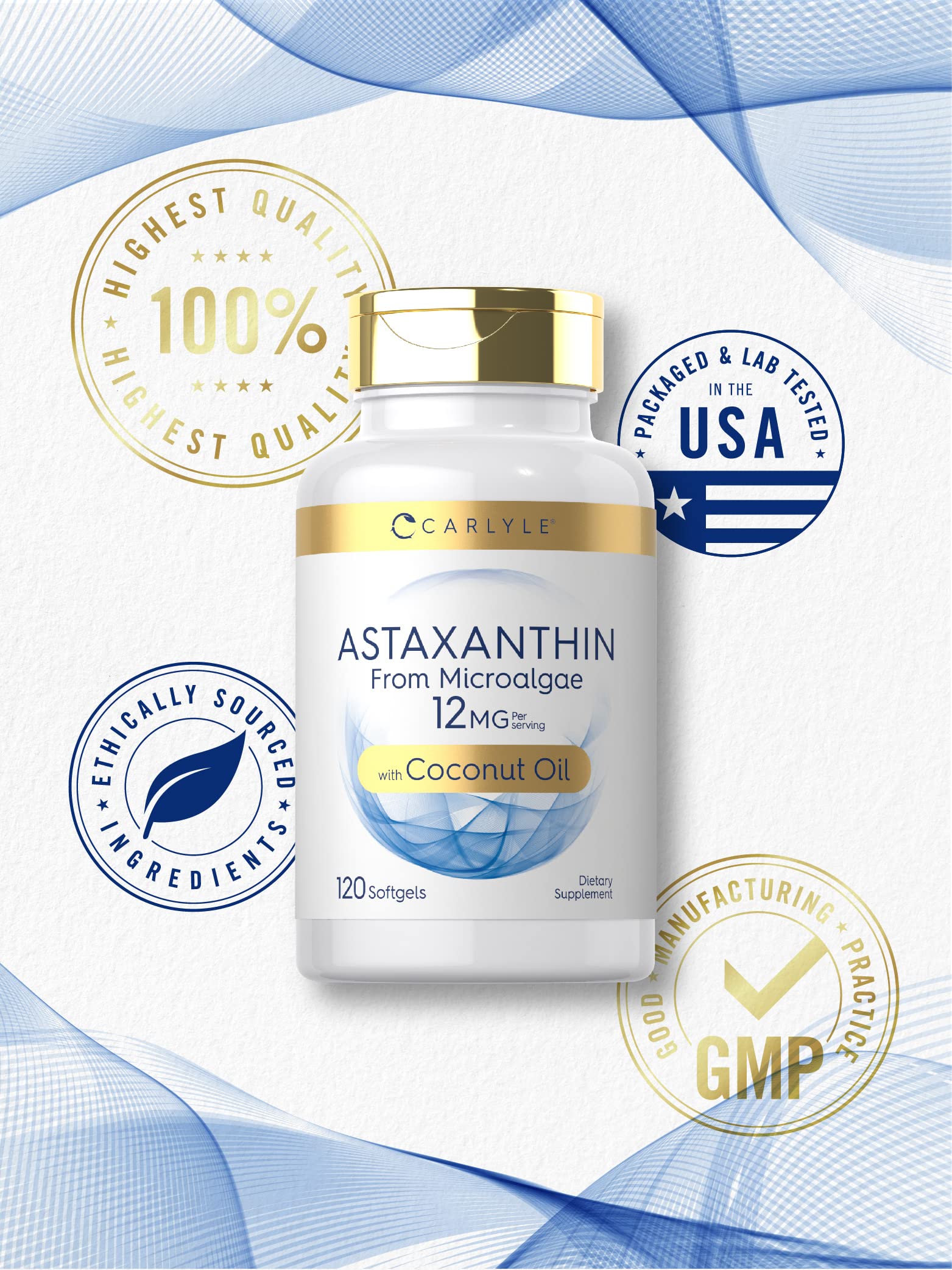 Foto 6 pulgar | Suplemento Carlyle de Astaxantina 12 mg 120 Cápsulas Blandas con Aceite de Coco - Venta Internacional