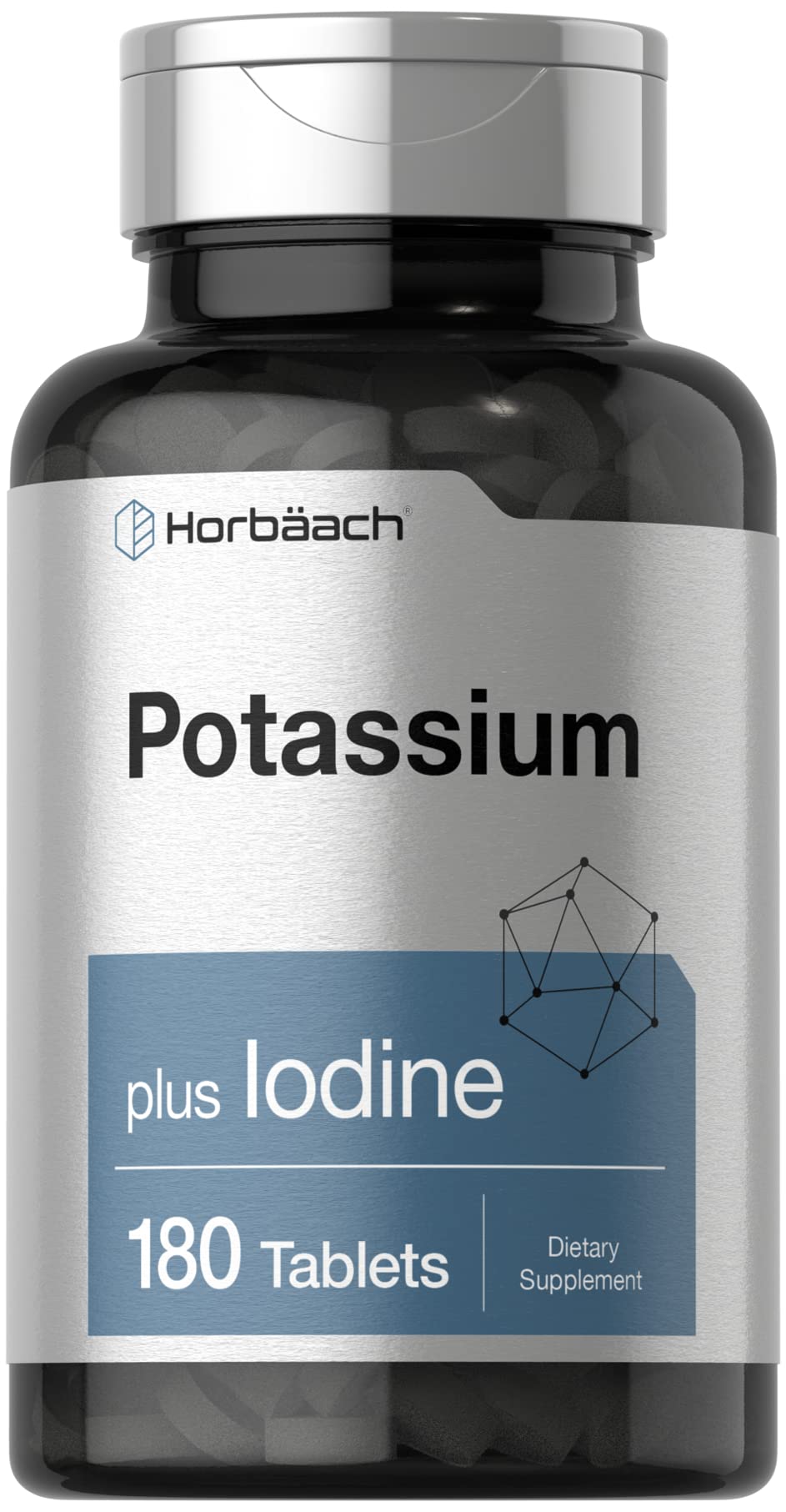 Foto 2 pulgar | Suplemento Horbäach Potassium Plus Yodo 180 Comprimidos - Venta Internacional