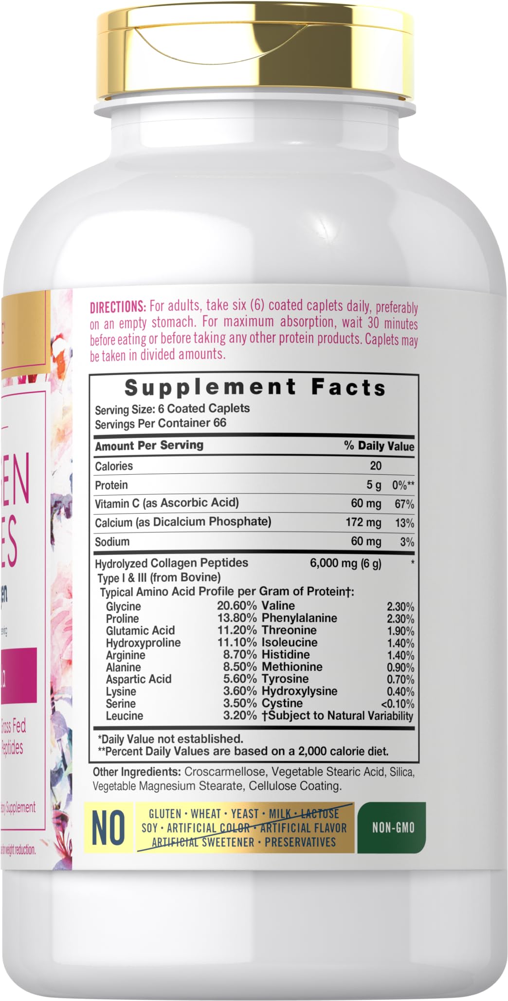 Foto 3 pulgar | Suplemento de Péptidos de Colágeno Carlyle 6000 mg con Vitamina C 400 Cápsulas - Venta Internacional