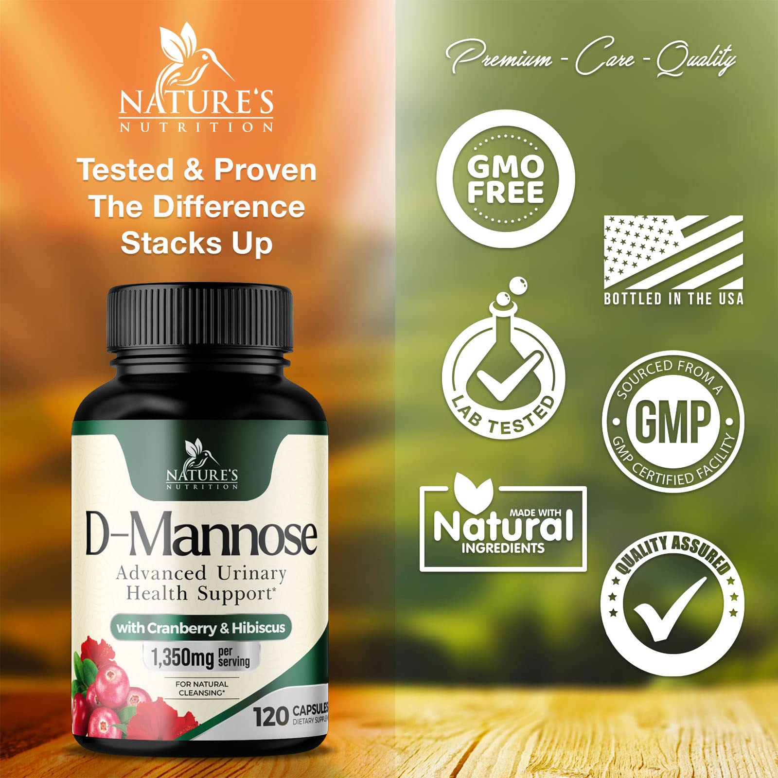 Foto 4 | Suplemento Nature's Nutrition de D-Manosa y Arándano 1350 mg - Venta Internacional