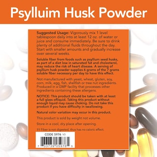 Foto 3 | Suplemento Now Fibra Soluble en Polvo de Cáscara de Psyllium 5,4 kg - Venta Internacional