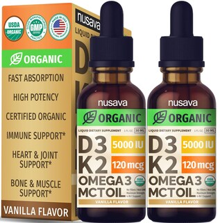 Foto 1 | Gotas de Vitamina D3 K2 con Aceite Mct Omega 3 5000 Ui 60 Ml - Venta Internacional