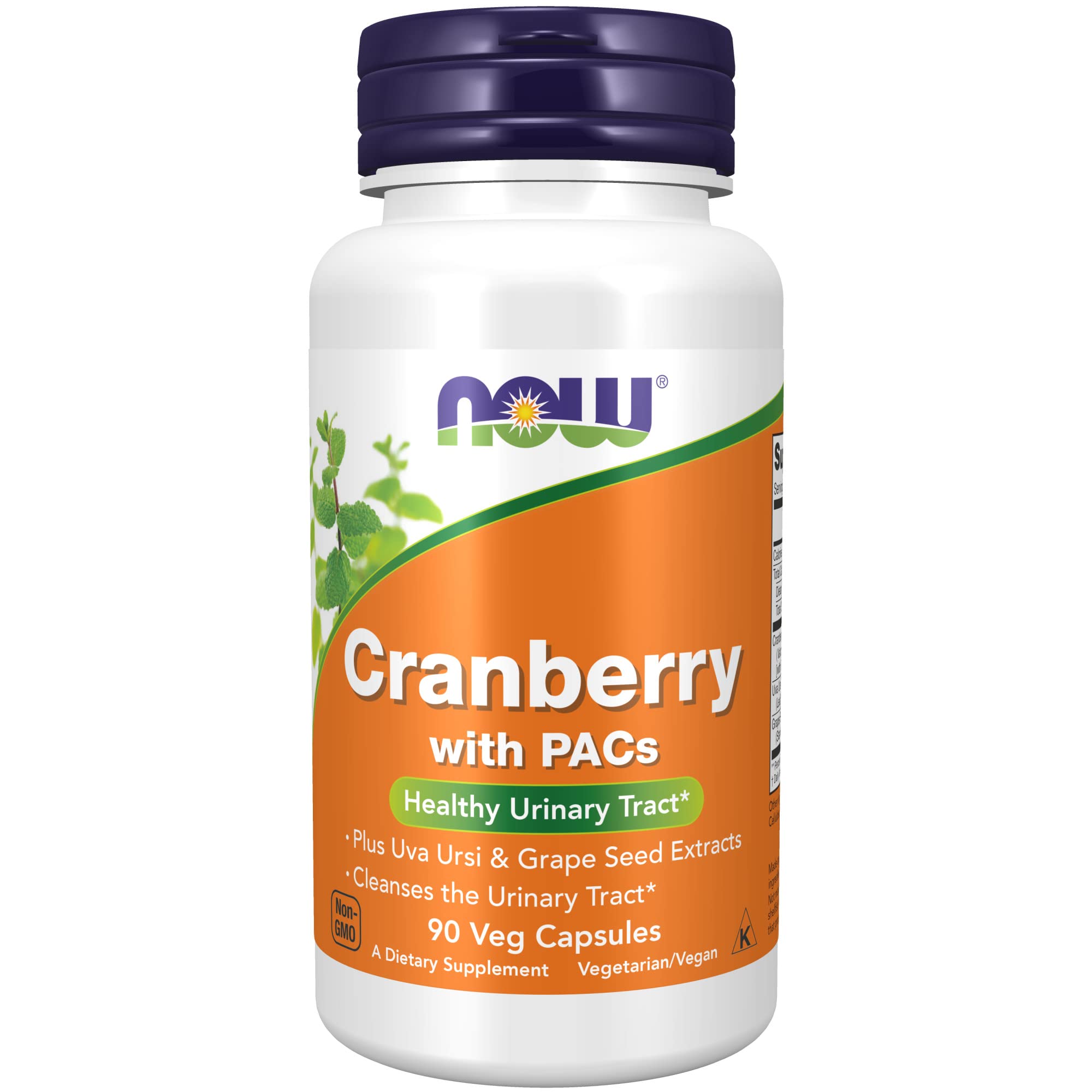 NOW Supplements Arándano con PAC Uva Ursi y Semillas de Uva, 90 cápsulas vegetarianas