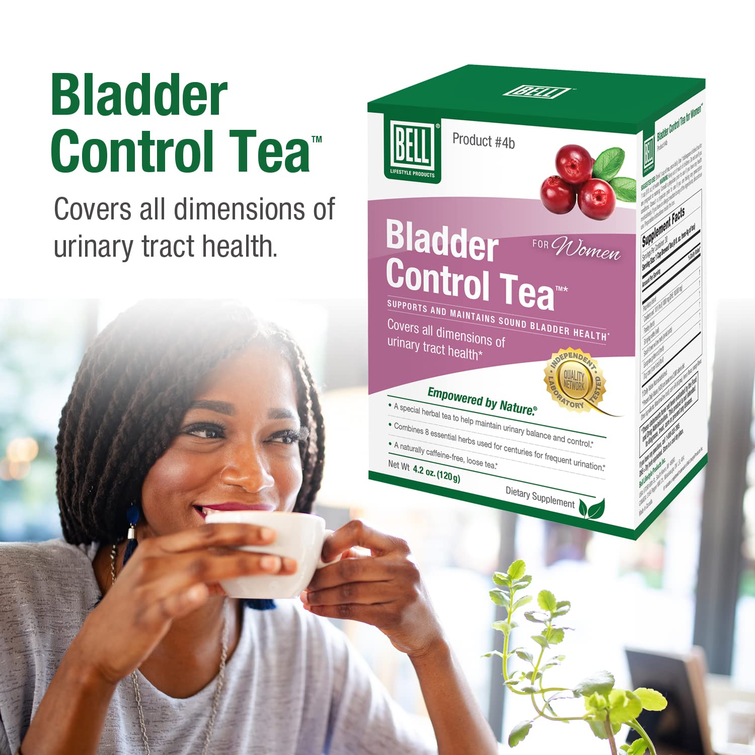 Foto 5 pulgar | Té Bell Control de la Vejiga para Mujeres - Hojas Sueltas a Base de Hierbas - Venta Internacional