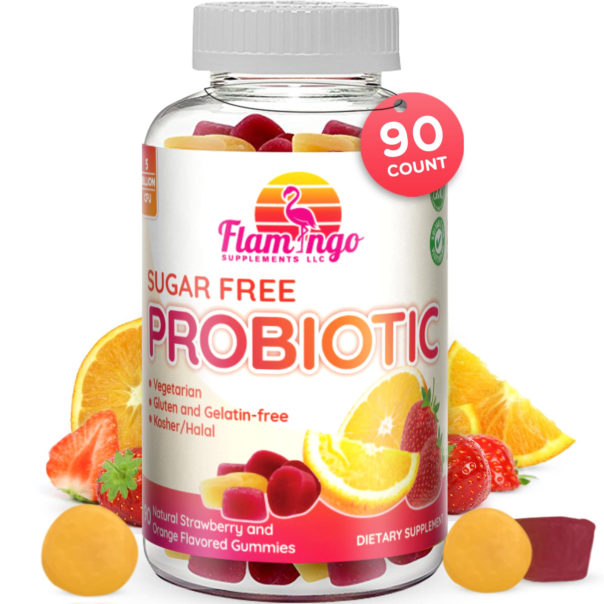 Foto 2 pulgar | Gomitas Probióticas Flamingo Supplements 5 Mil Millones De Cfu 90 Unidades - Venta Internacional