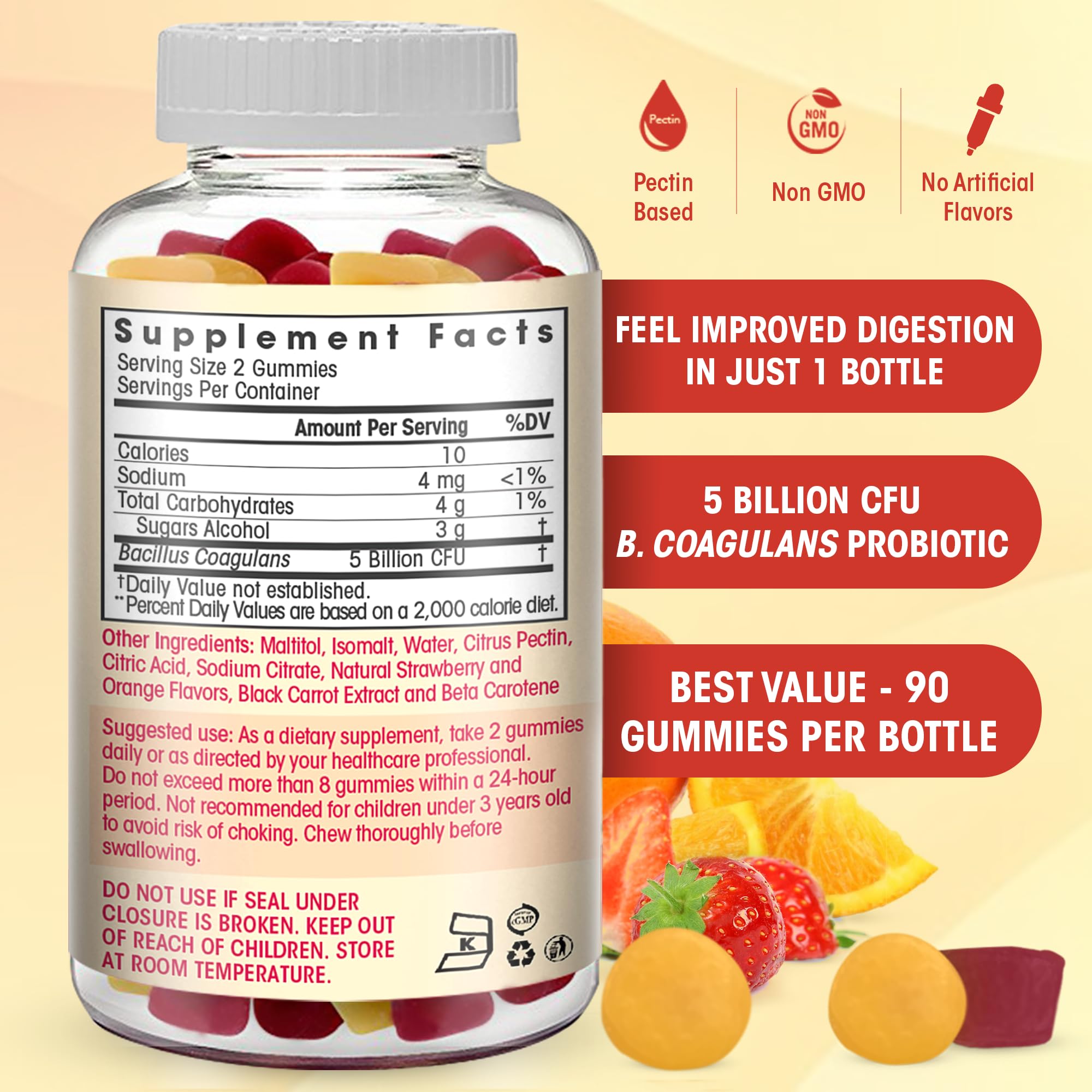 Foto 3 pulgar | Gomitas Probióticas Flamingo Supplements 5 Mil Millones De Cfu 90 Unidades - Venta Internacional