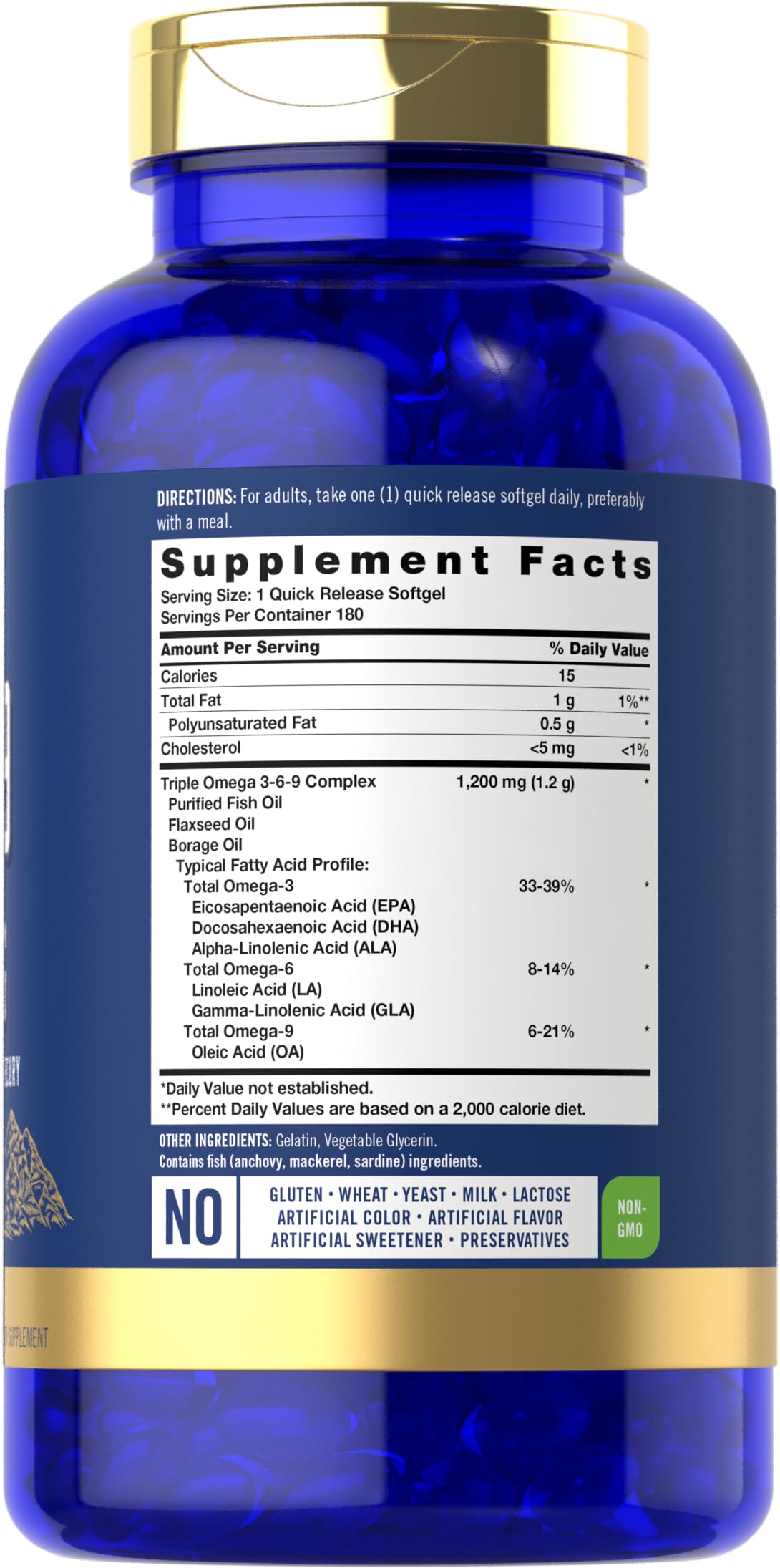 Foto 3 pulgar | Suplemento Carlyle Omega 3-6-9 1200 Mg 180 Cápsulas de Gelatina Blanda - Venta Internacional