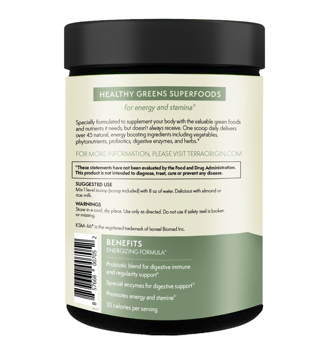 Foto 4 pulgar | Suplemento Terra Origin Superfoods Greens 30 Porciones - Venta Internacional