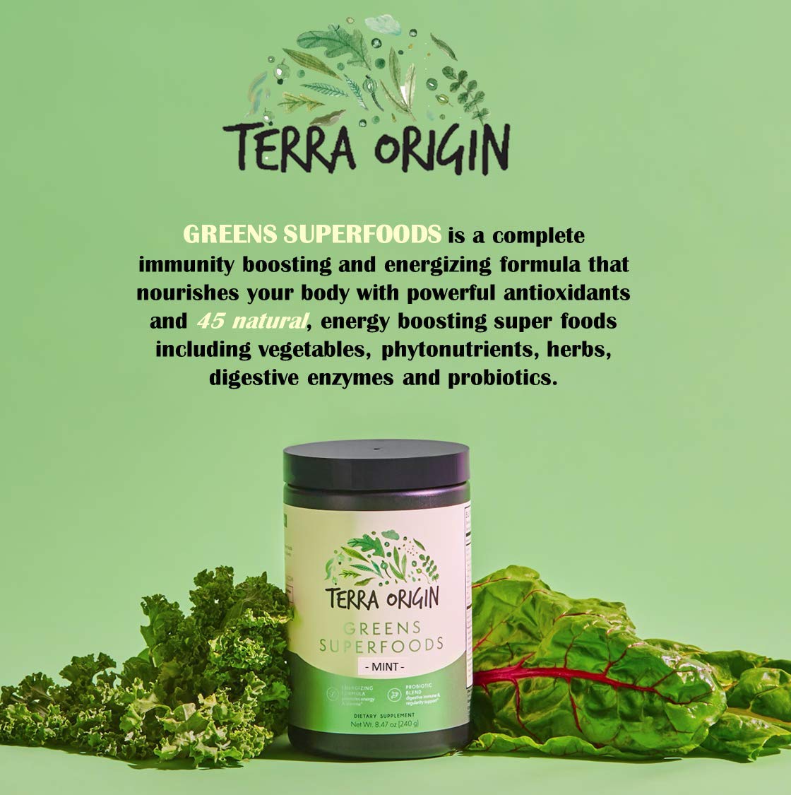 Foto 6 pulgar | Suplemento Terra Origin Superfoods Greens 30 Porciones - Venta Internacional