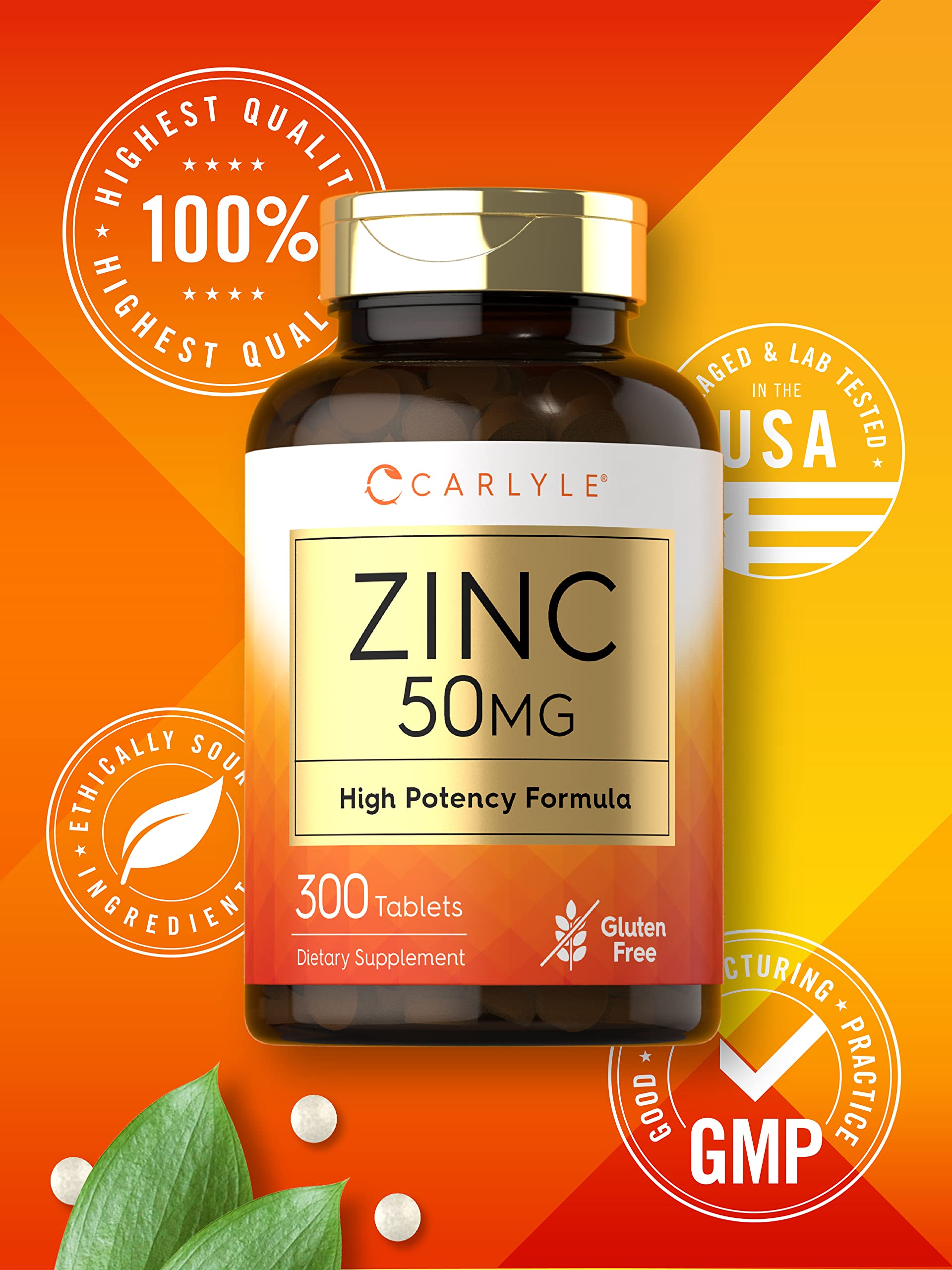 Foto 6 pulgar | Suplemento Carlyle Zinc 50 Mg de Gluconato de Zinc 300 Tabletas - Venta Internacional