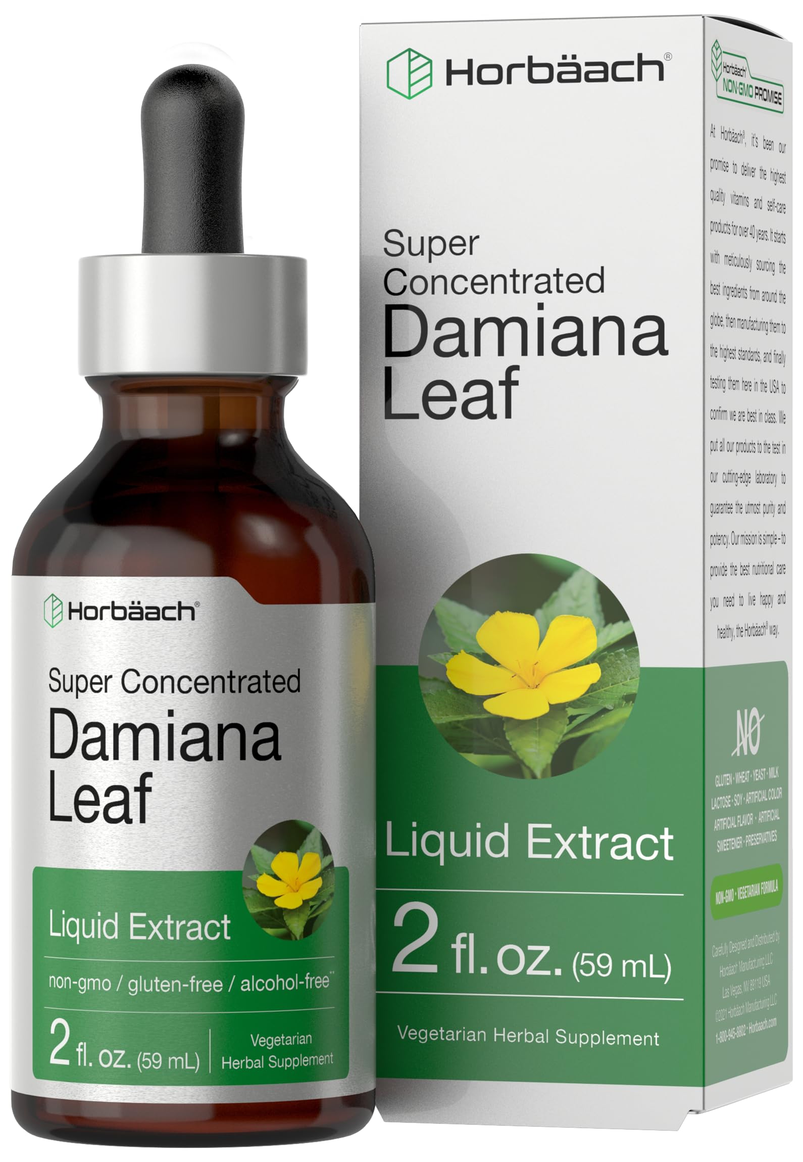 Foto 2 pulgar | Suplemento Horbäach Hoja de Damiana 60 ml-Venta Internacional