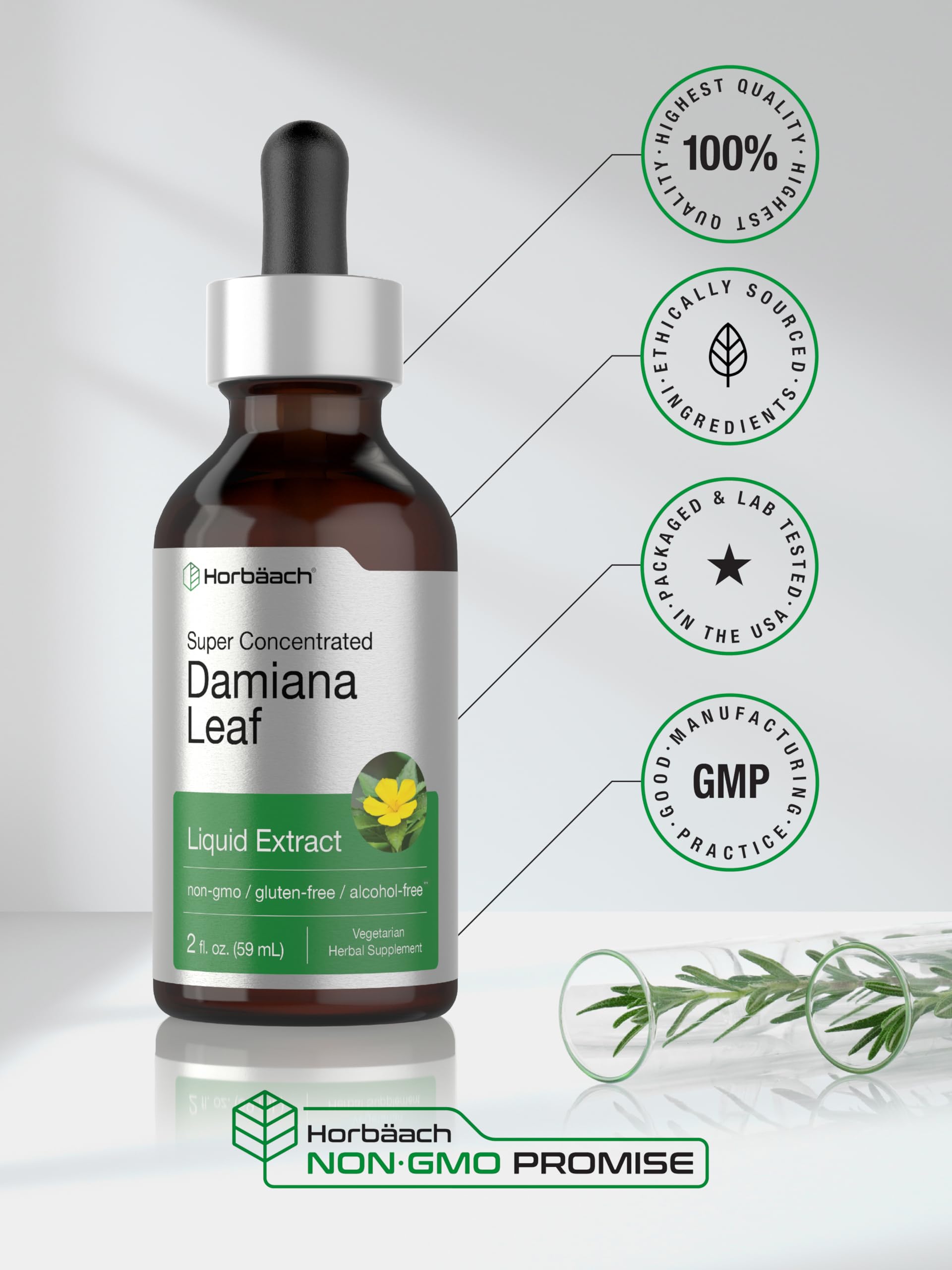 Foto 7 pulgar | Suplemento Horbäach Hoja de Damiana 60 ml-Venta Internacional