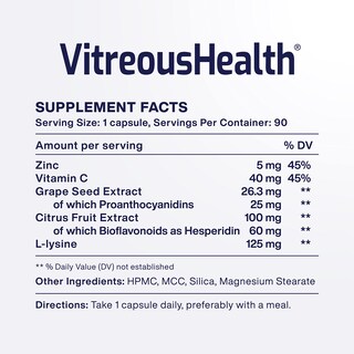 Foto 2 | Suplemento Macuhealth Vitreoushealth Eye 90 Cápsulas - Venta Internacional