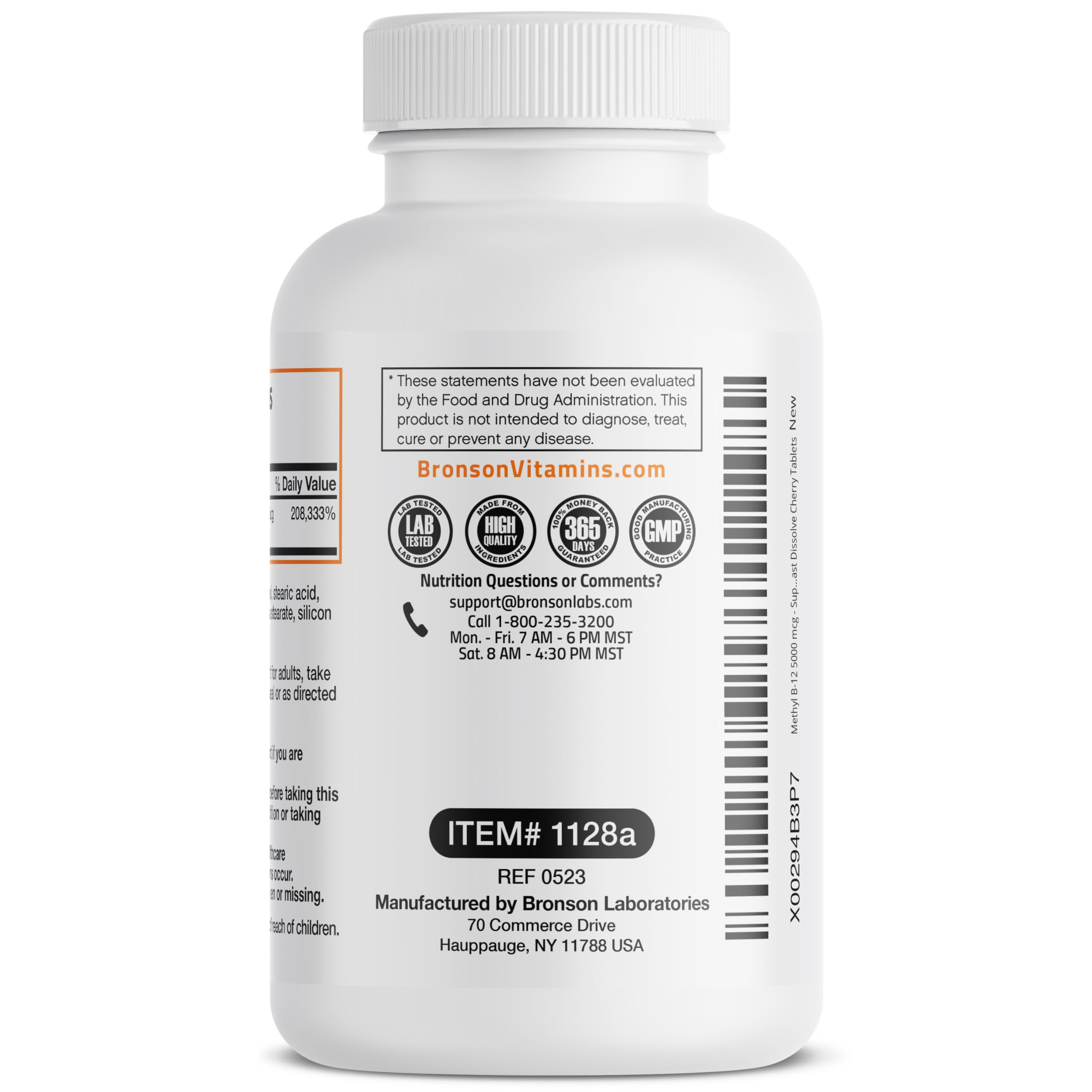 Foto 5 pulgar | Suplemento Bronson Methyl B12 5000 Mcg de Vitamina B12 60 Pastillas - Venta Internacional