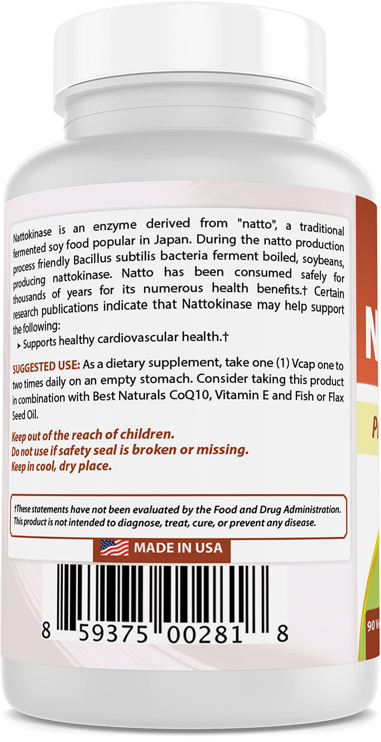 Foto 6 | Suplemento Best Naturals Nattokinase 100 mg 90 Cápsulas - Venta Internacional