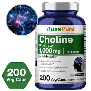 Foto 5 | Suplemento Nusapure Bitartrato de Colina 1000 mg 200 Cápsulas - Venta Internacional