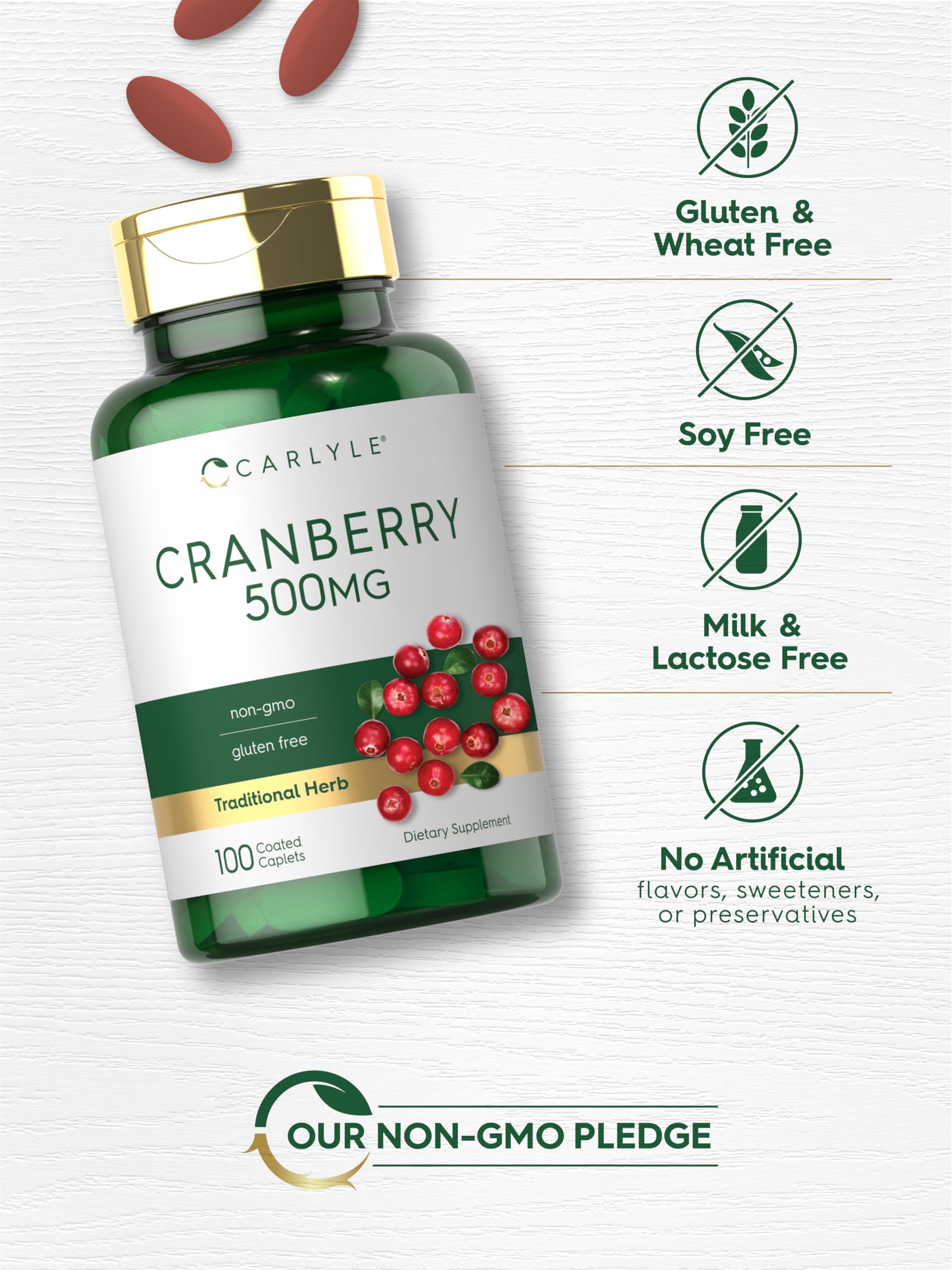 Foto 6 pulgar | Suplemento Carlyle Cranberry Pills 500 mg 100 Cápsulas - Venta Internacional