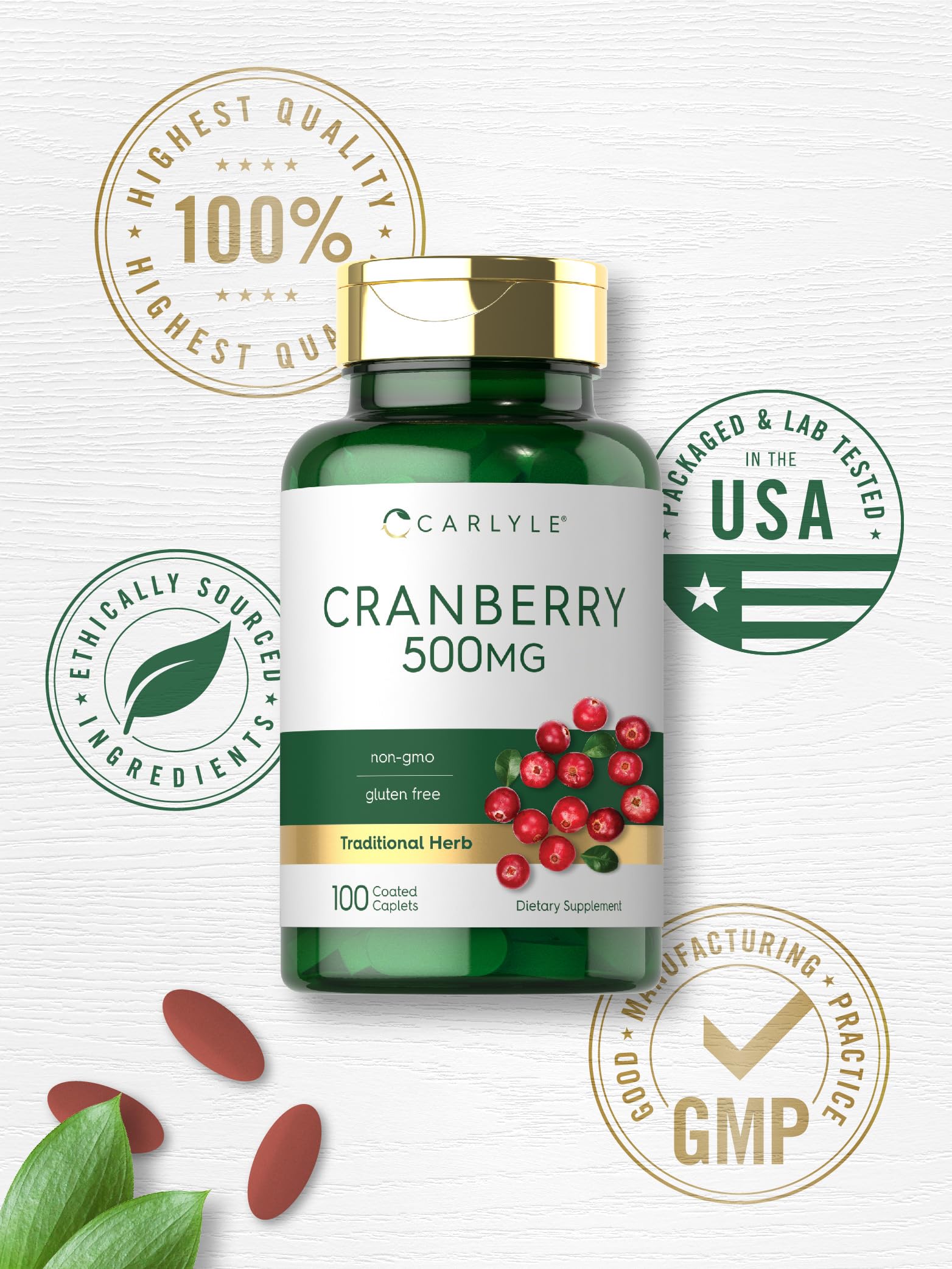 Foto 7 pulgar | Suplemento Carlyle Cranberry Pills 500 mg 100 Cápsulas - Venta Internacional