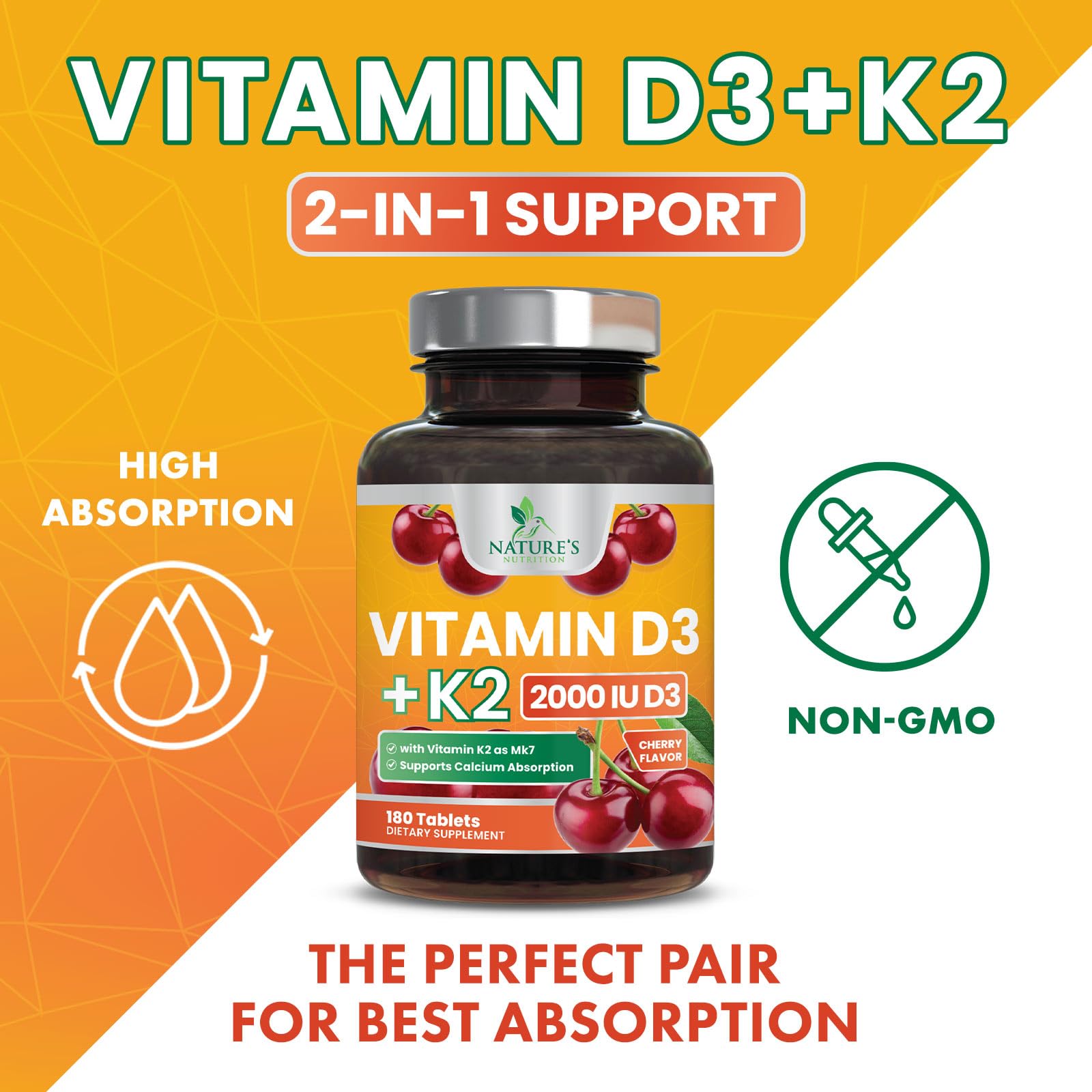 Foto 4 pulgar | Suplemento de Vitamina D3 K2 De Nature's Nutrition 2000 Ui/75 Mcg - Venta Internacional