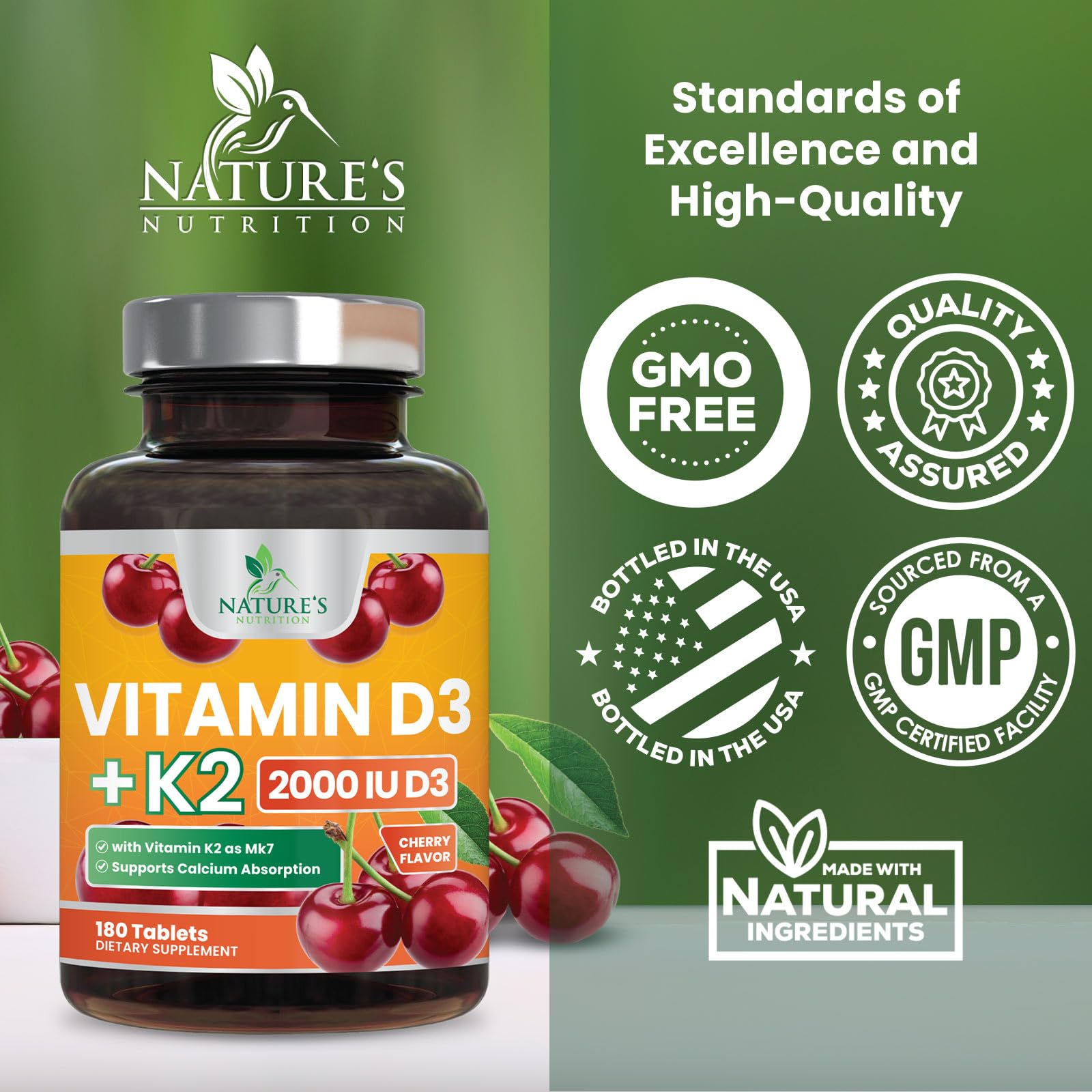 Foto 5 pulgar | Suplemento de Vitamina D3 K2 De Nature's Nutrition 2000 Ui/75 Mcg - Venta Internacional