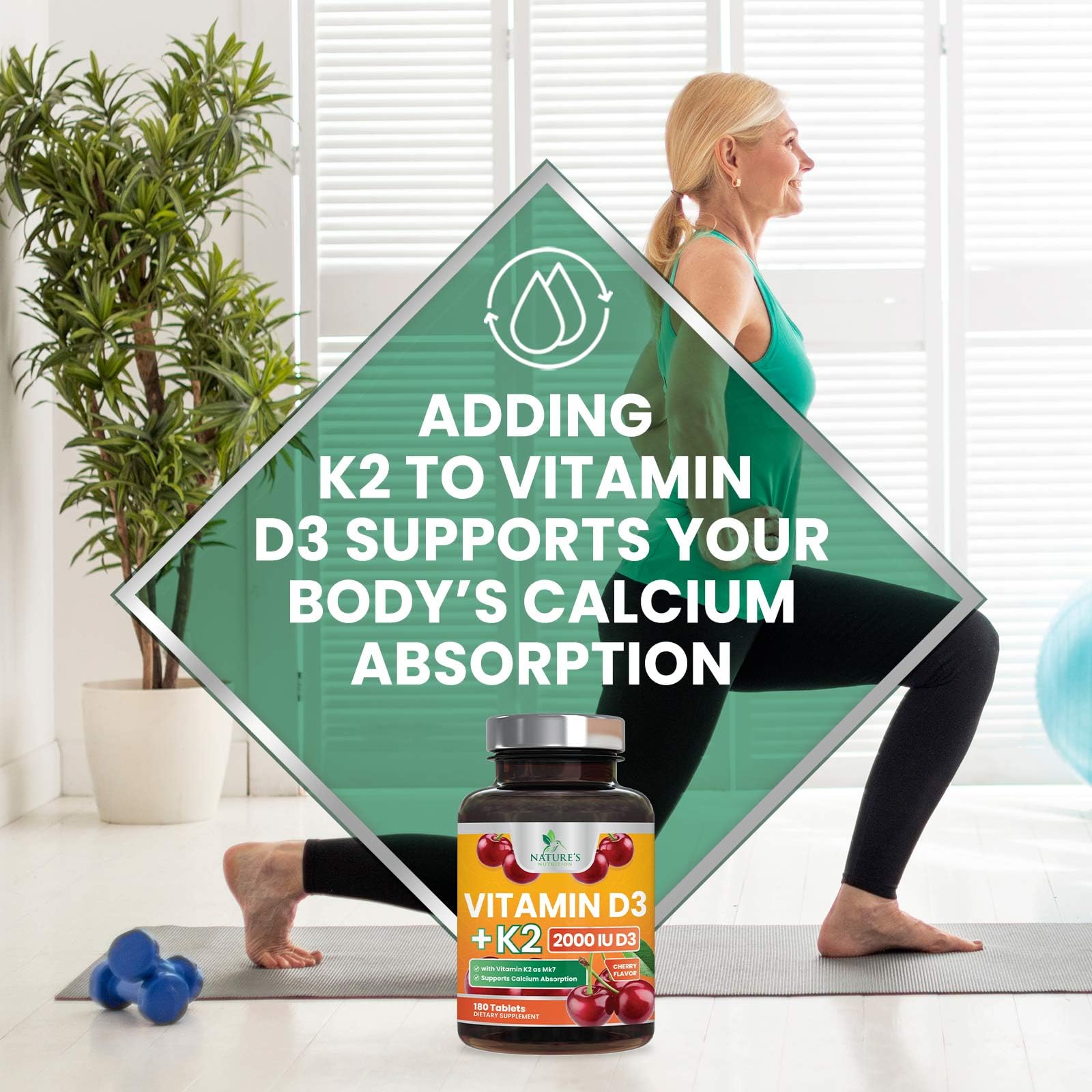 Foto 8 pulgar | Suplemento de Vitamina D3 K2 De Nature's Nutrition 2000 Ui/75 Mcg - Venta Internacional