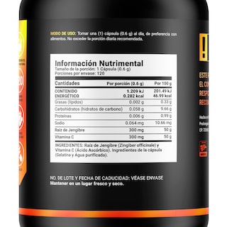 Foto 2 | Protección y bienestar con Vitamina C y Raíz de Jengibre C Blend B Life. 120 cápsulas